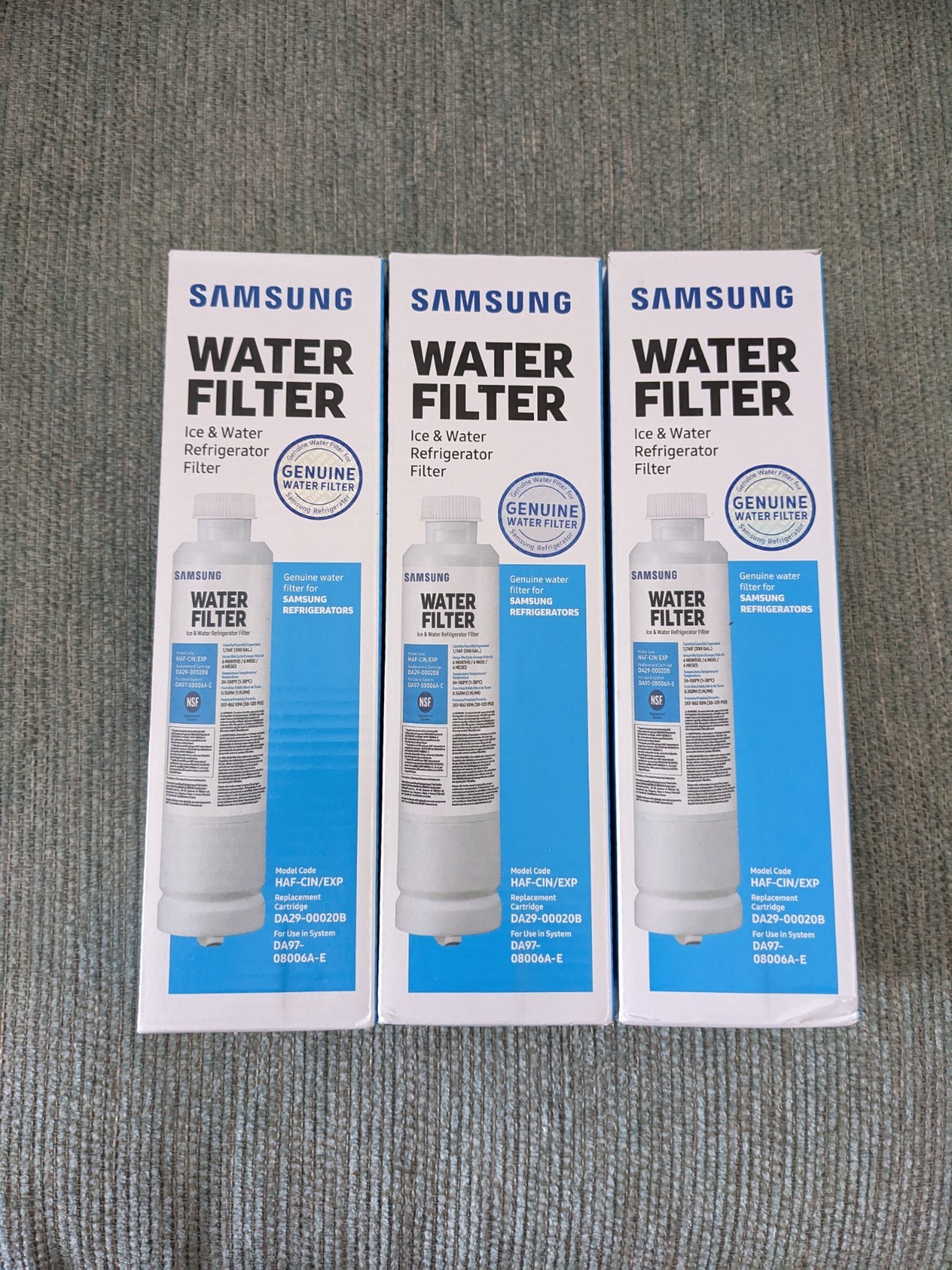 Lot Of 3 Genuine Samsung DA29-00020B HAF-CIN/EXP fridge water filter