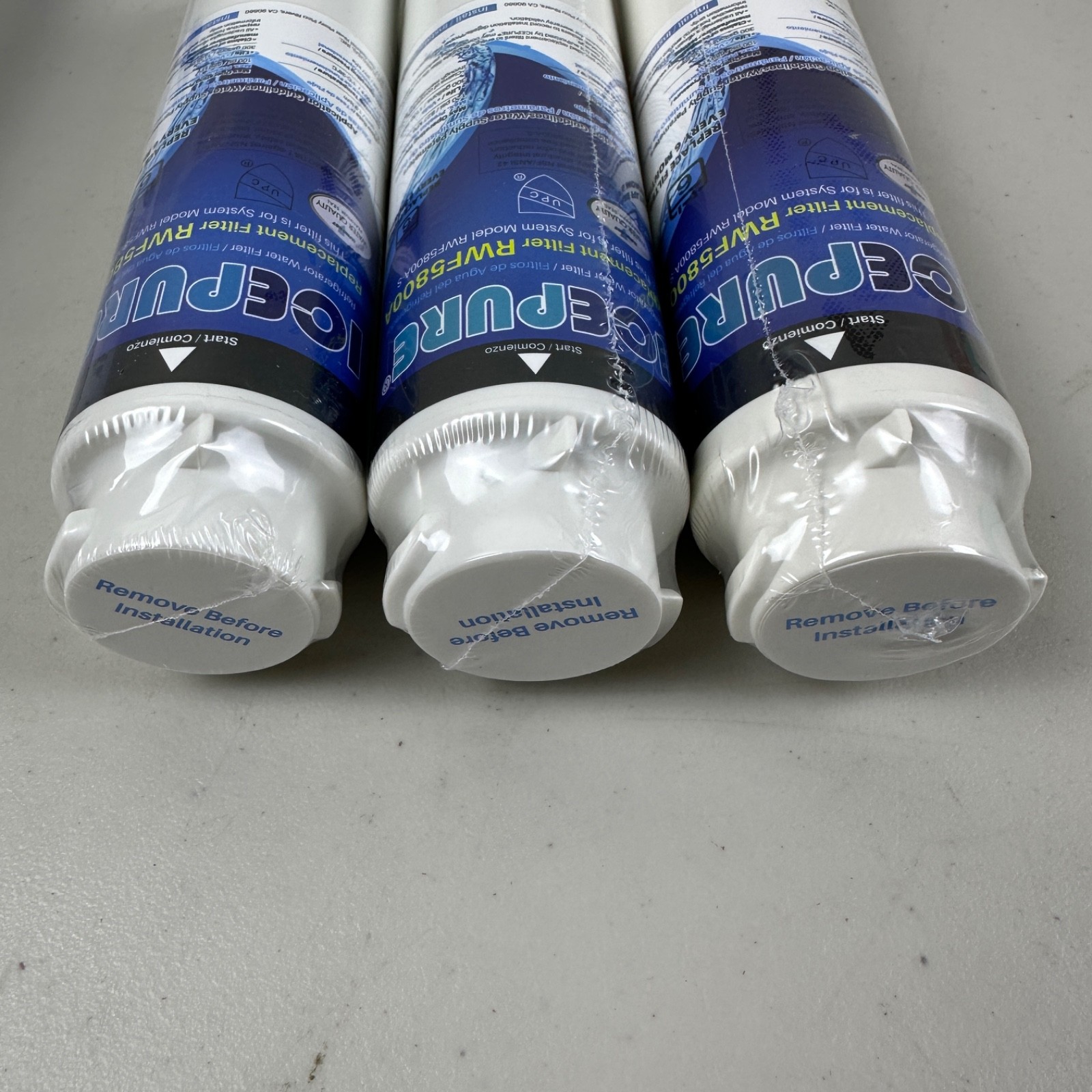 3 PACK ICEPURE RWF5800A Water Filter Replacement for Frigidaire EPTWFU01 DE022