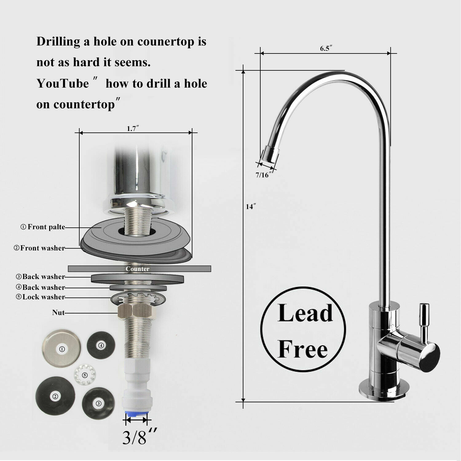 Geekpure 6 Stage Reverse Osmosis Water Filter System with Alkaline Filter 75 GPD