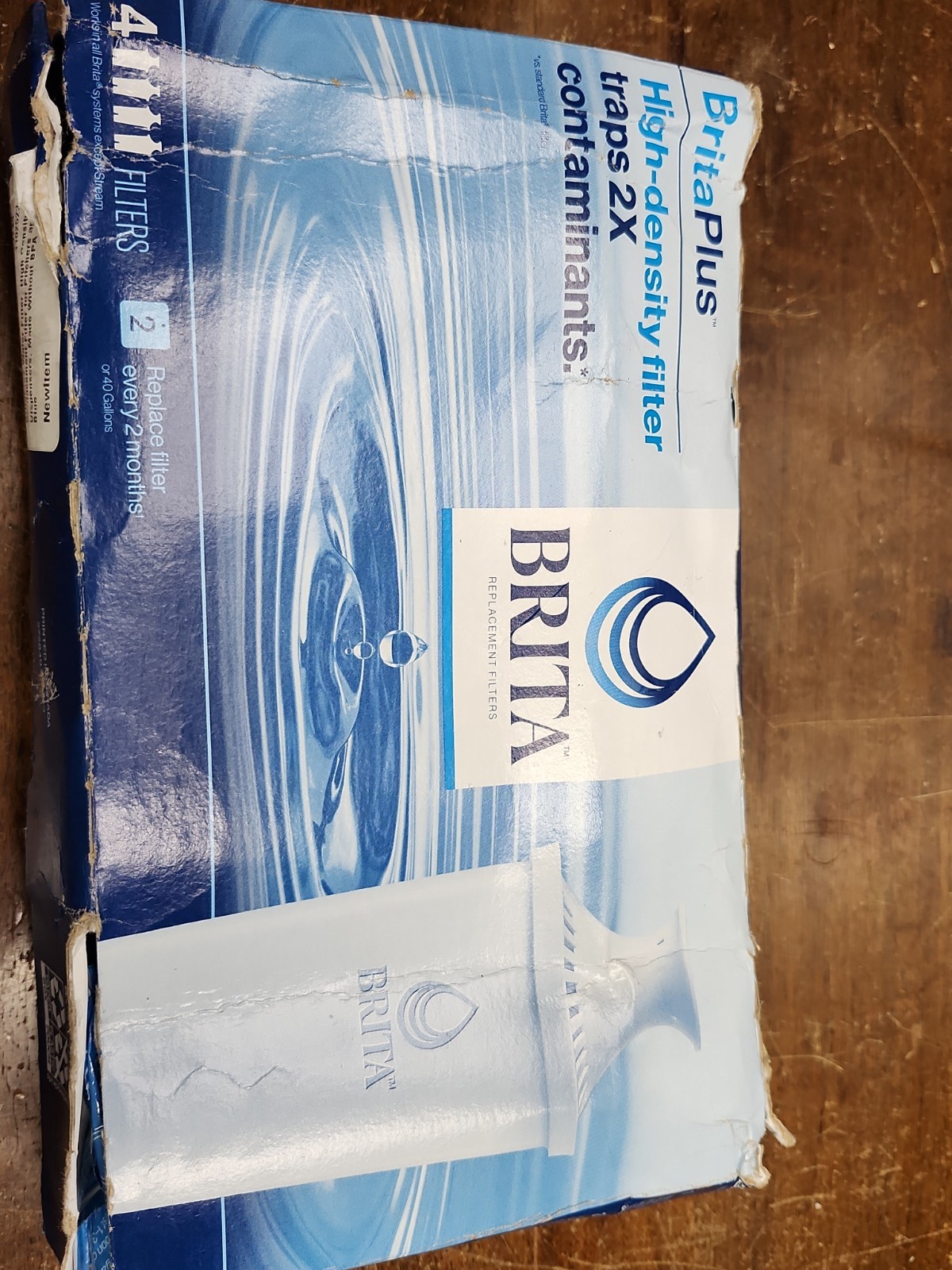 Brita Plus Water Filters for Water Pitchers, Traps 2X Contaminants, 4 Pack