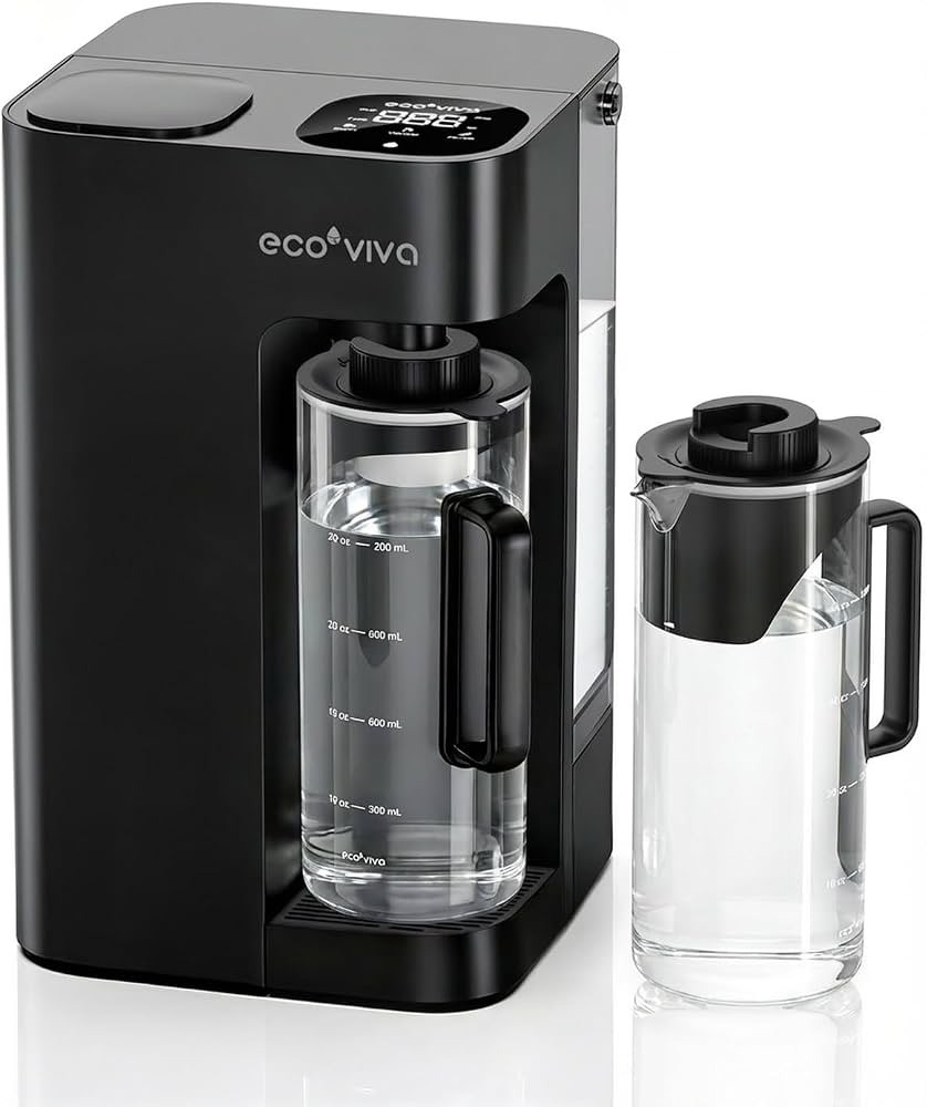 Ecoviva water Mate 3 UV Reverse Osmosis Water Filter Countertop, 44oz
