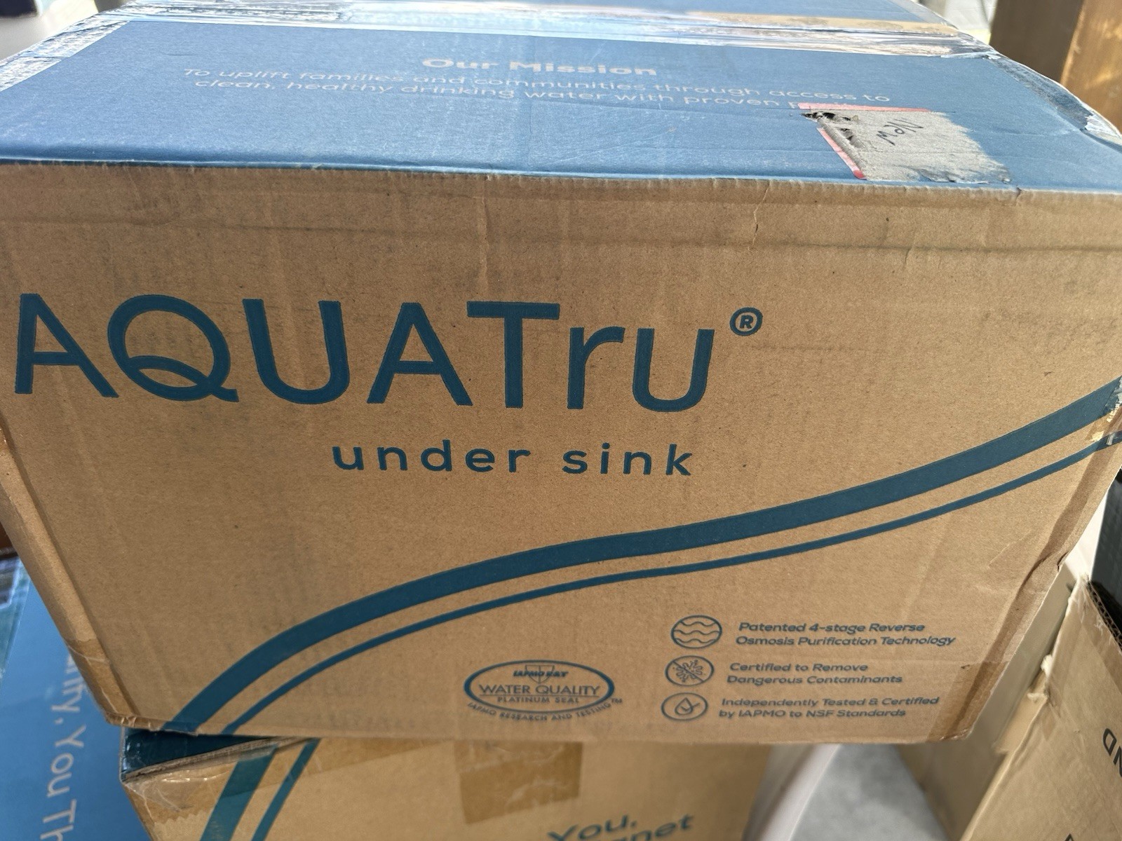 AquaTru 5 Stage ATU100 Reverse Osmosis Filter System Under Sink Purification