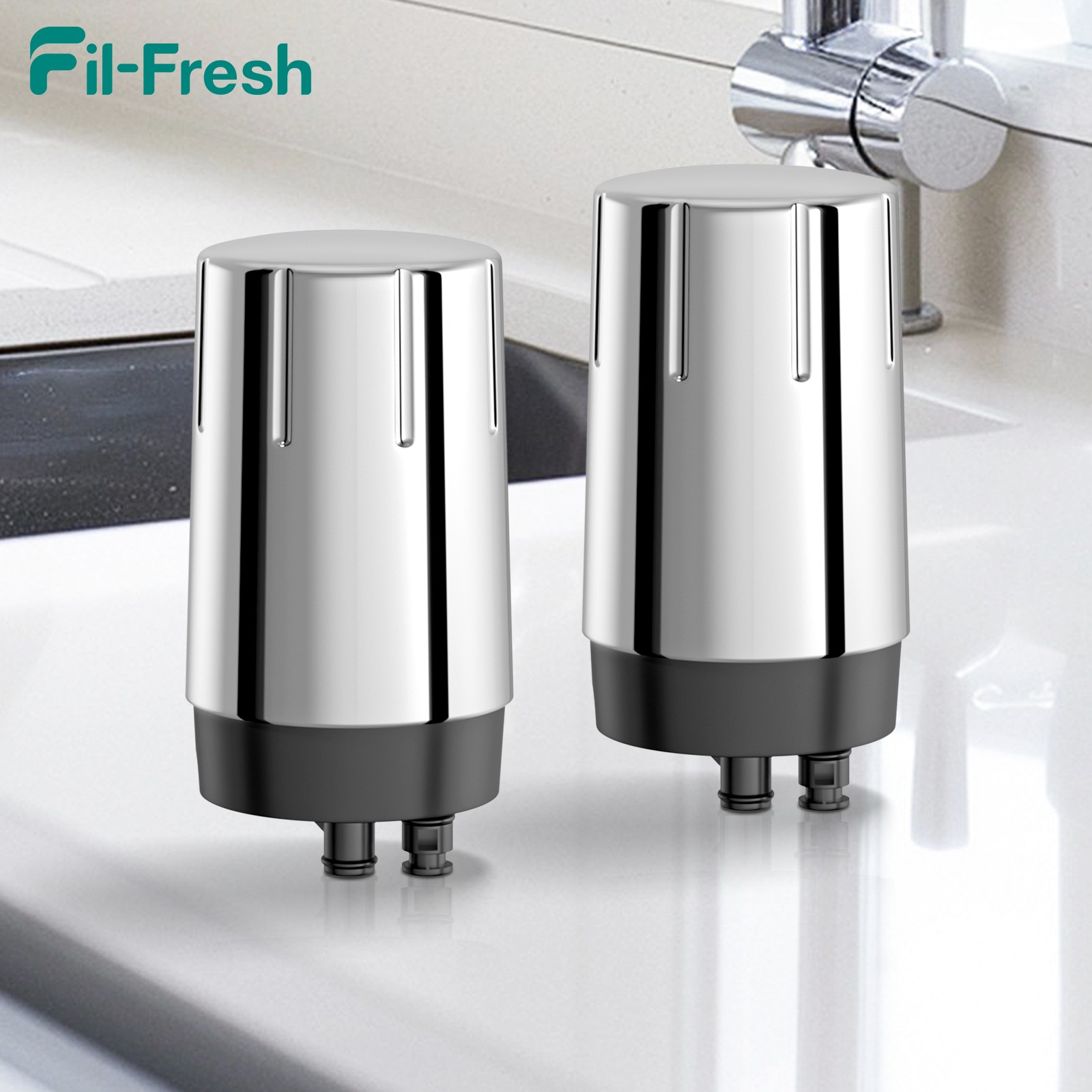 2-PCS FF-100 Brita Faucet Filter for Brita FR-200 36311 36312 Chrome Finish US