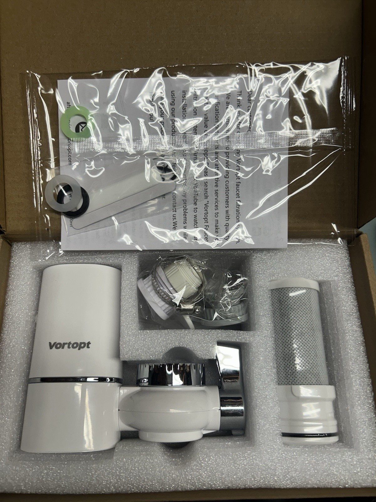 T1 Faucet Water Filter, Chrome White 5-Stage Filtration for Kitchen Sink, 1 Coun