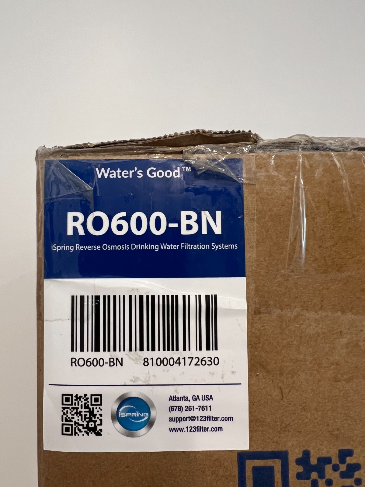 iSpring RO600BN Tankless RO Reverse Osmosis Water Filtration System, 600 GPD