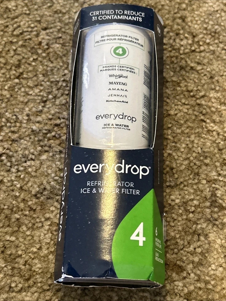 NEW-Everydrop by Whirlpool Ice and Water Refrigerator Filter 4, EDR4RXD1-SingleN