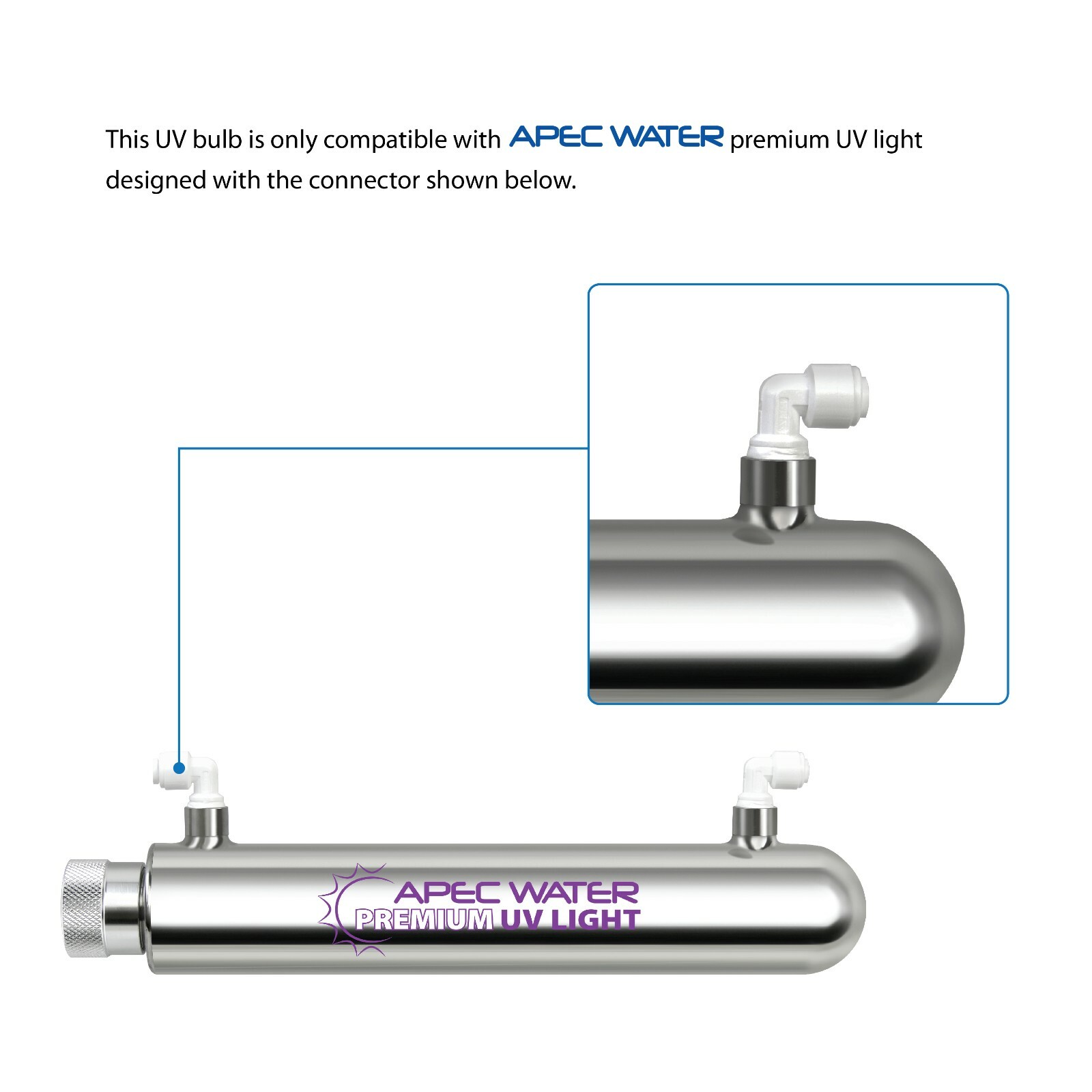 APEC Water UVBULB-SSV2 Replacement UV Ultra Violet Light Bulb for ROES-UV75-SS