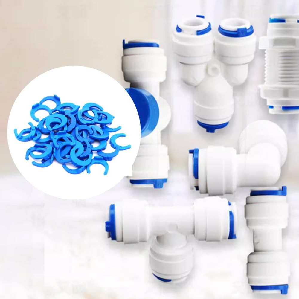 100Pcs 1/4 Inch 3/8 InchLocking Clips Clamps, Quick Connect Fittings Clamps f…