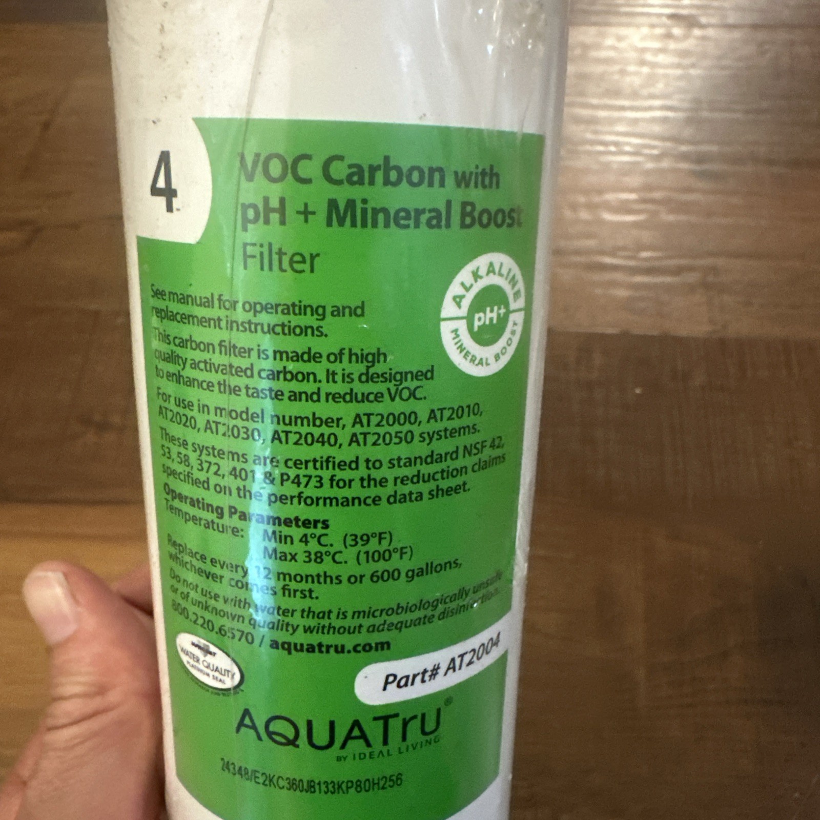 AquaTru Water Filters Replacement pH+ Mineral Boost Carafe Stage 4 Filter