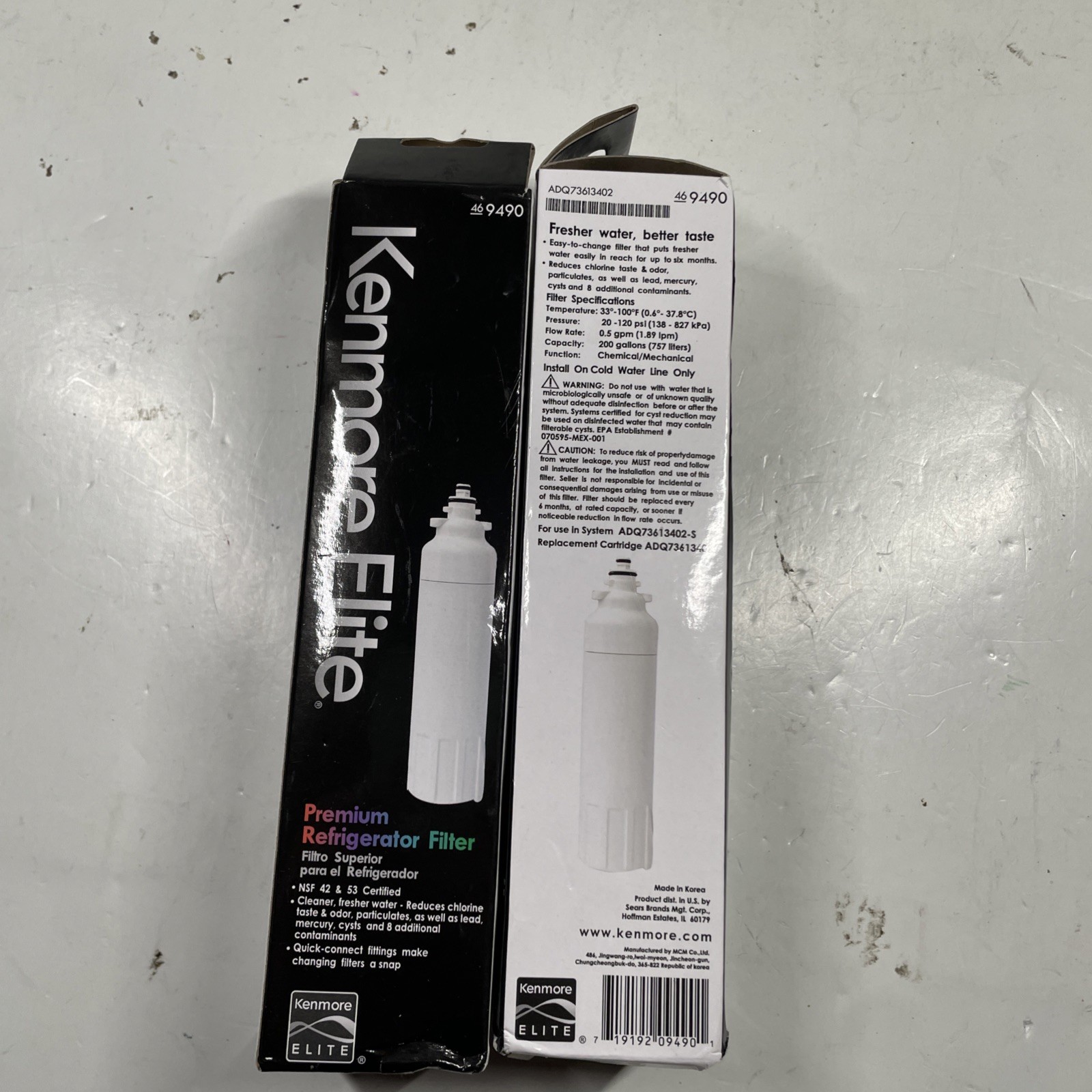 2 Kenmore Elite 9490 – 46-9490, 469490 Refrigerator Water Filter NEW & SEALED