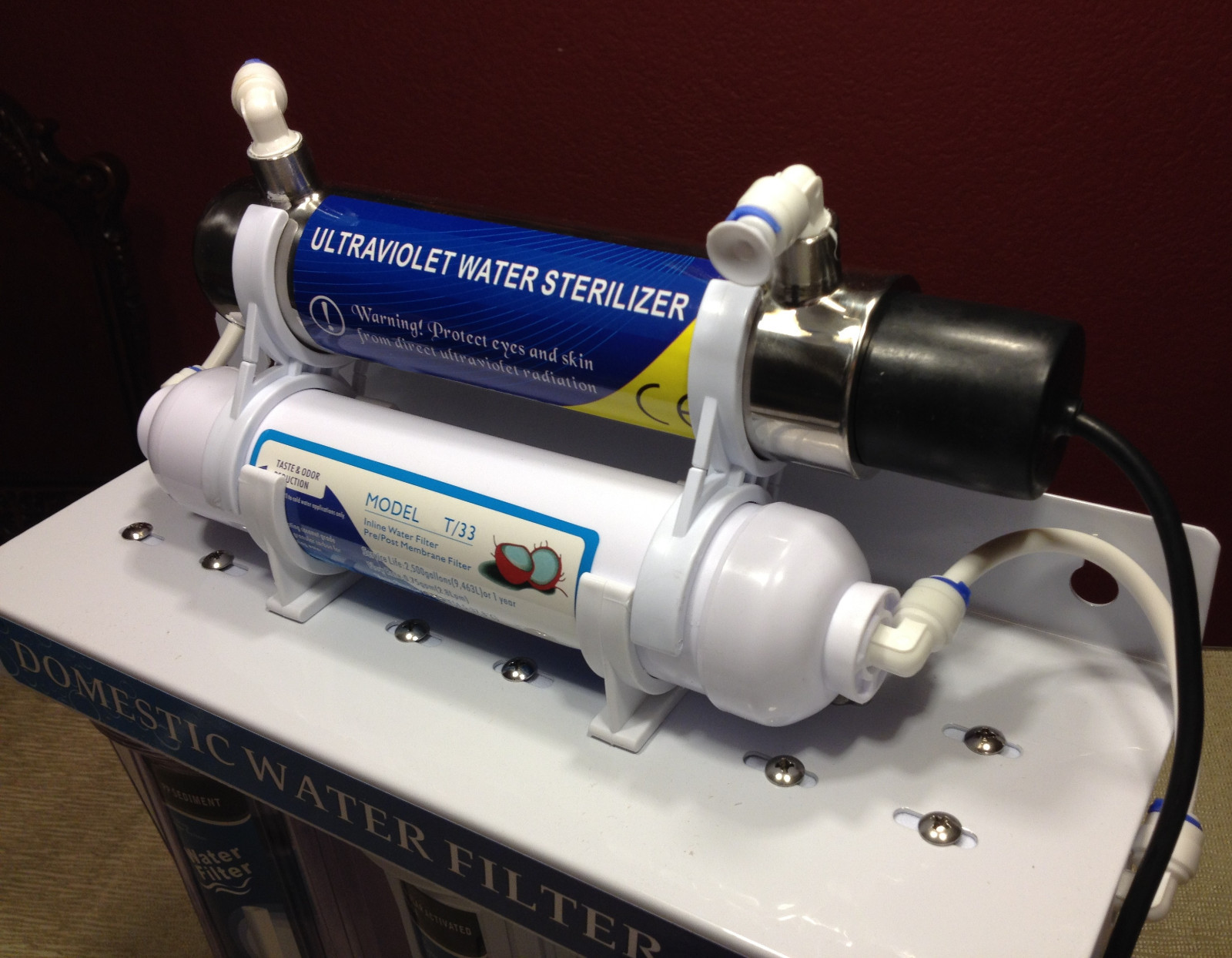 Ultraviolet UV Light Under Sink Five Stage Drinking Water Filter System