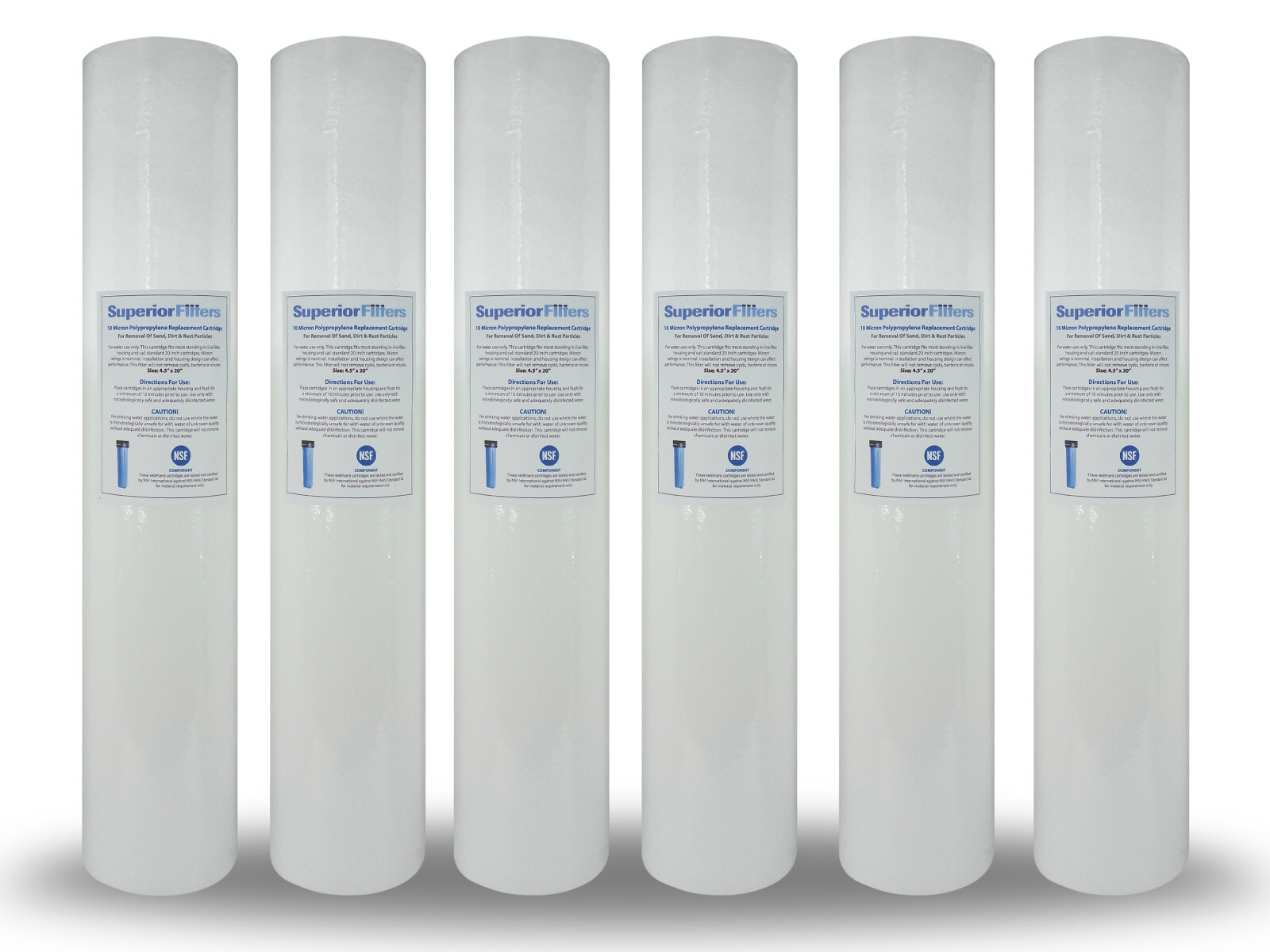 5 Micron Sediment Filter – 10 x 2.5 Whole House Water Filter Replacement 6 PAC