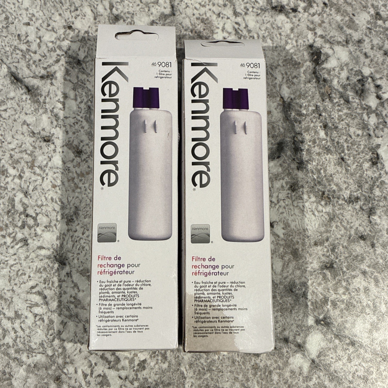2 Genuine Kenmore 9081 Replacement Refrigerator Water Filter 46-9081