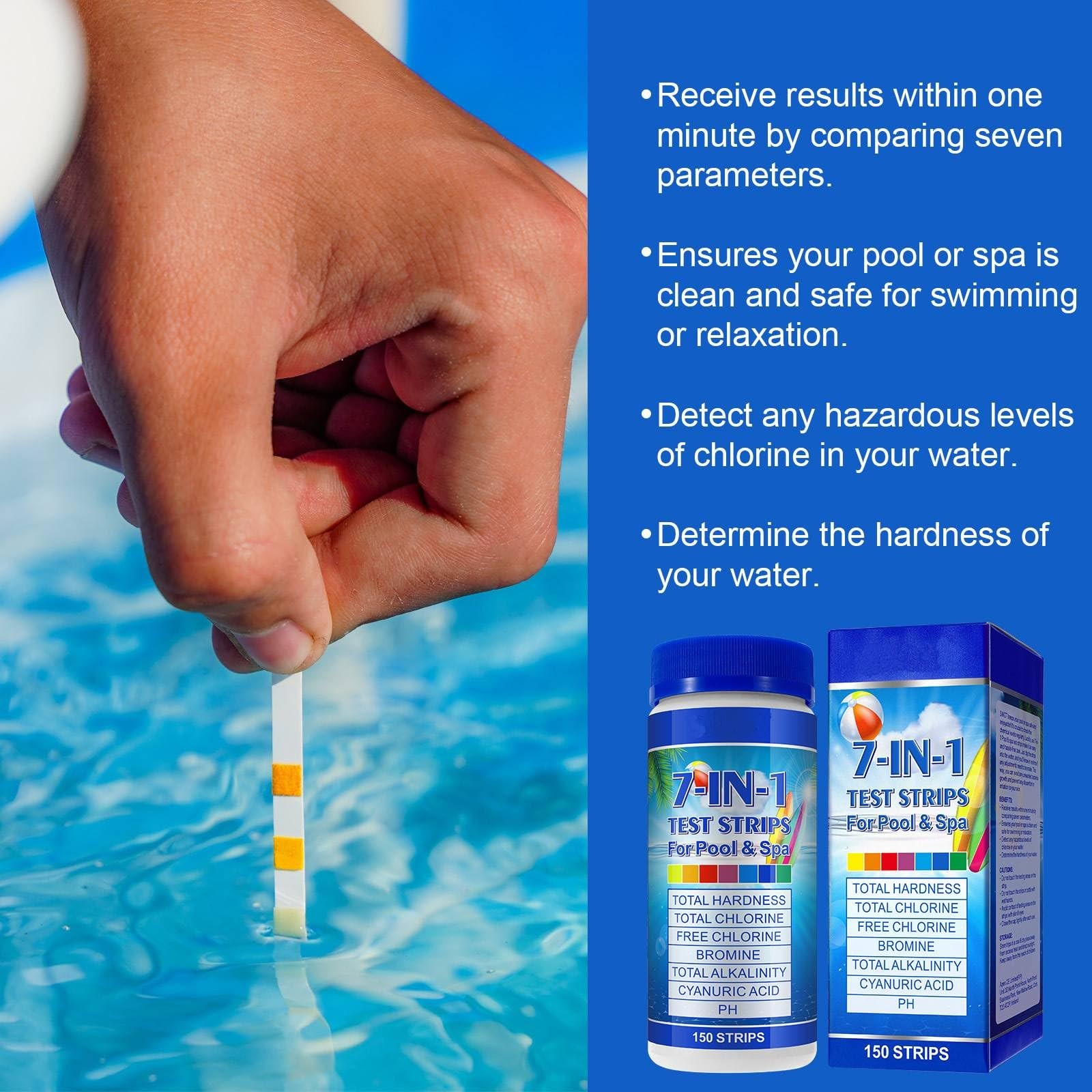 Pool Test Strips 7-in-1 (150Pcs)| Hot Tub for Swimming &…