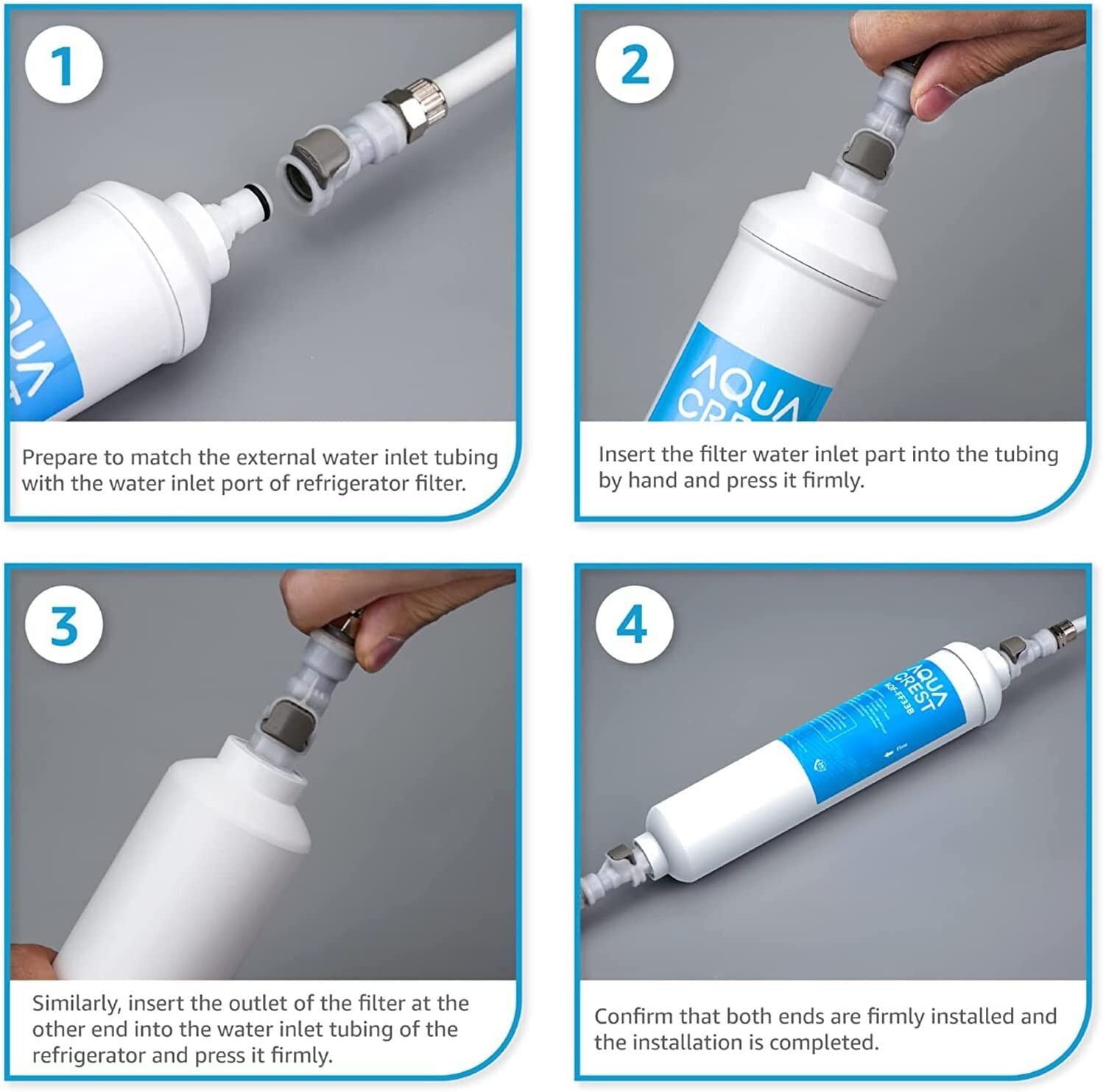 AQUA CREST GXRTQR Inline Water Filter, replacement for GE® GXRTQR, NSF Certified