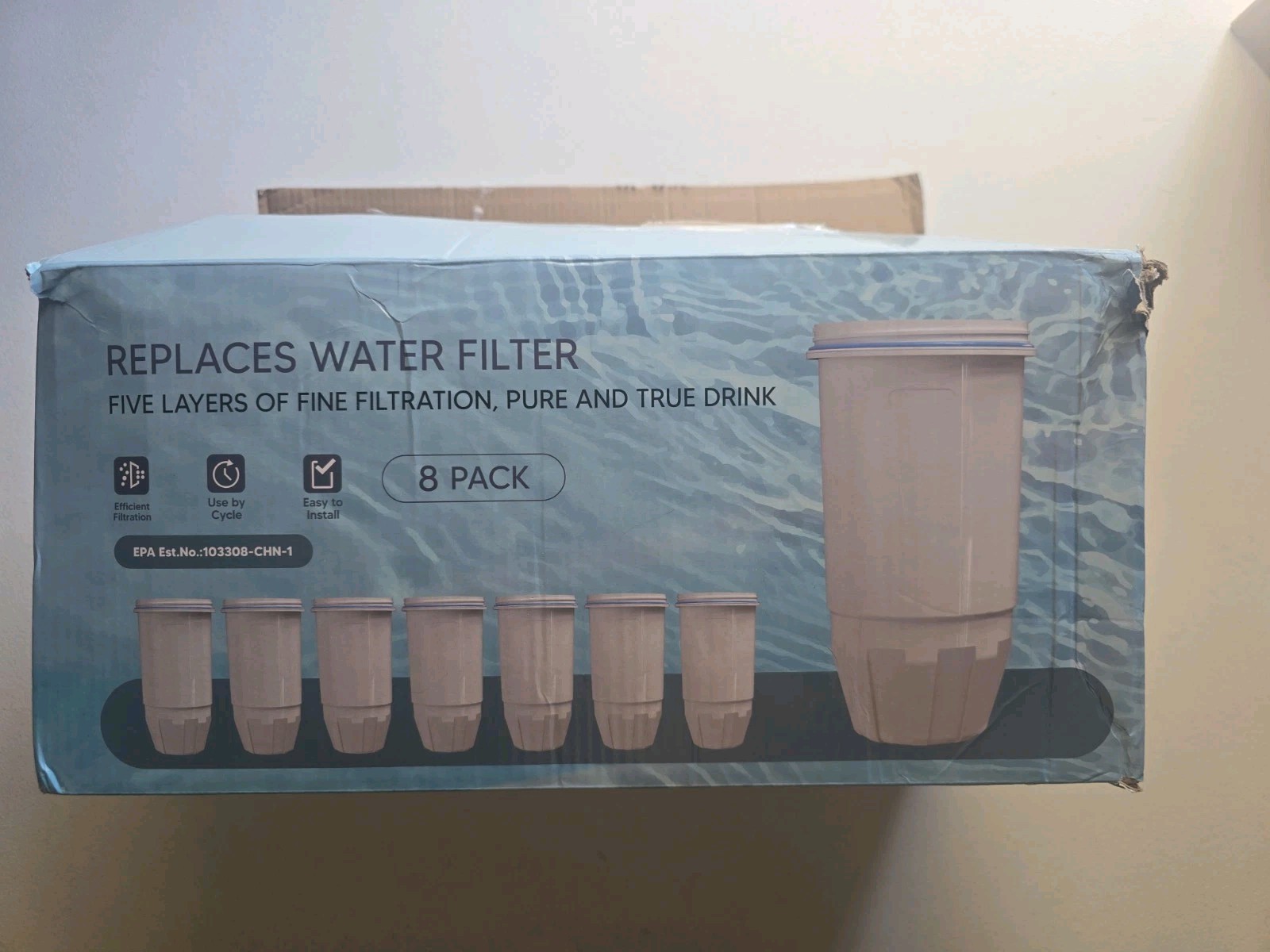 8x Water Filter Replacement for Zero Water ZR-017, ZR-001 Pitcher Water Filter