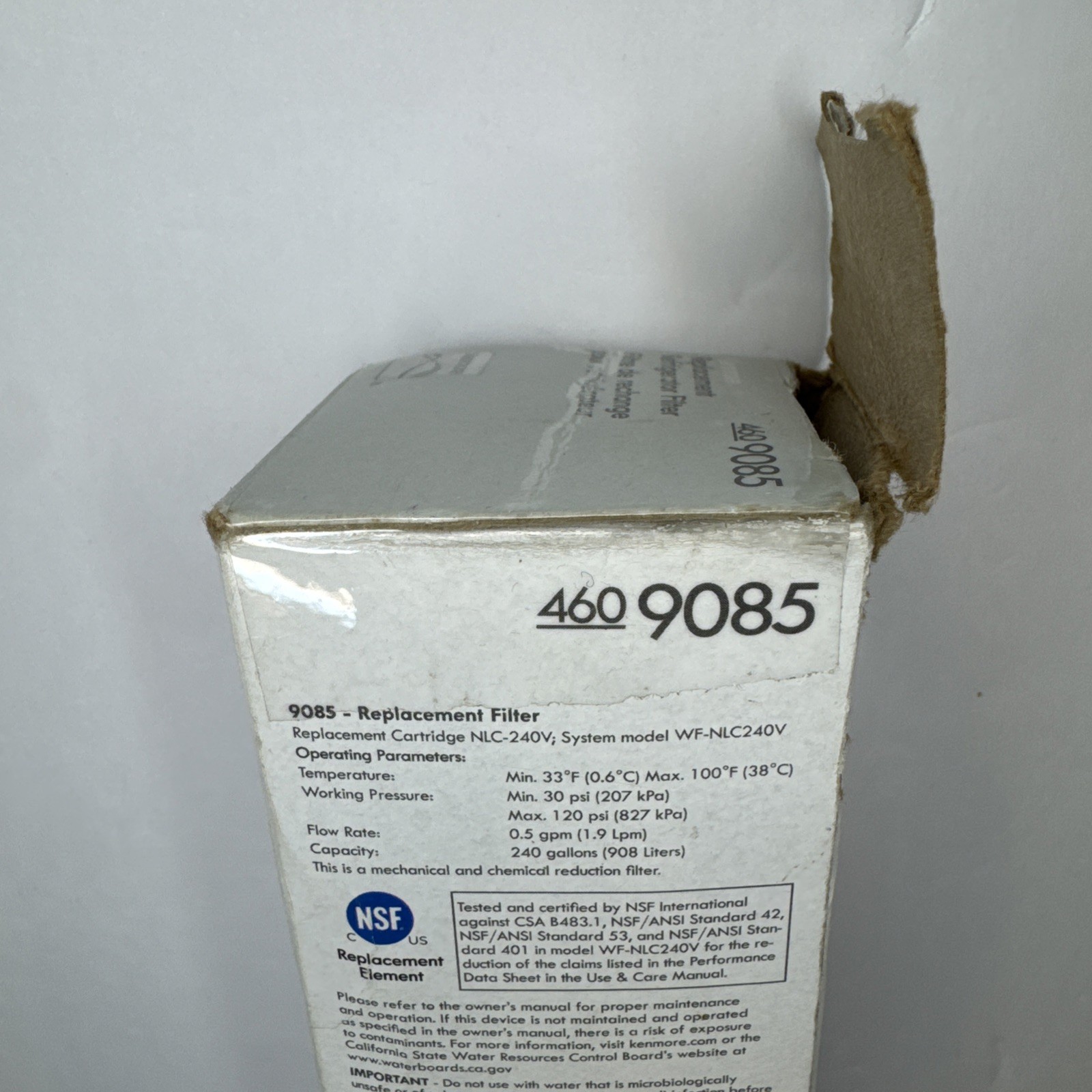 OEM Kenmore-9085 469085 Refrigerator Water Filter Replacement New with Open Box