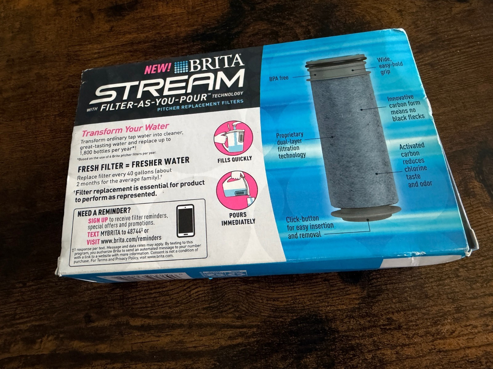 NEW Brita Stream Water Pitcher Replacement Filter, BPA Free, 3 Count