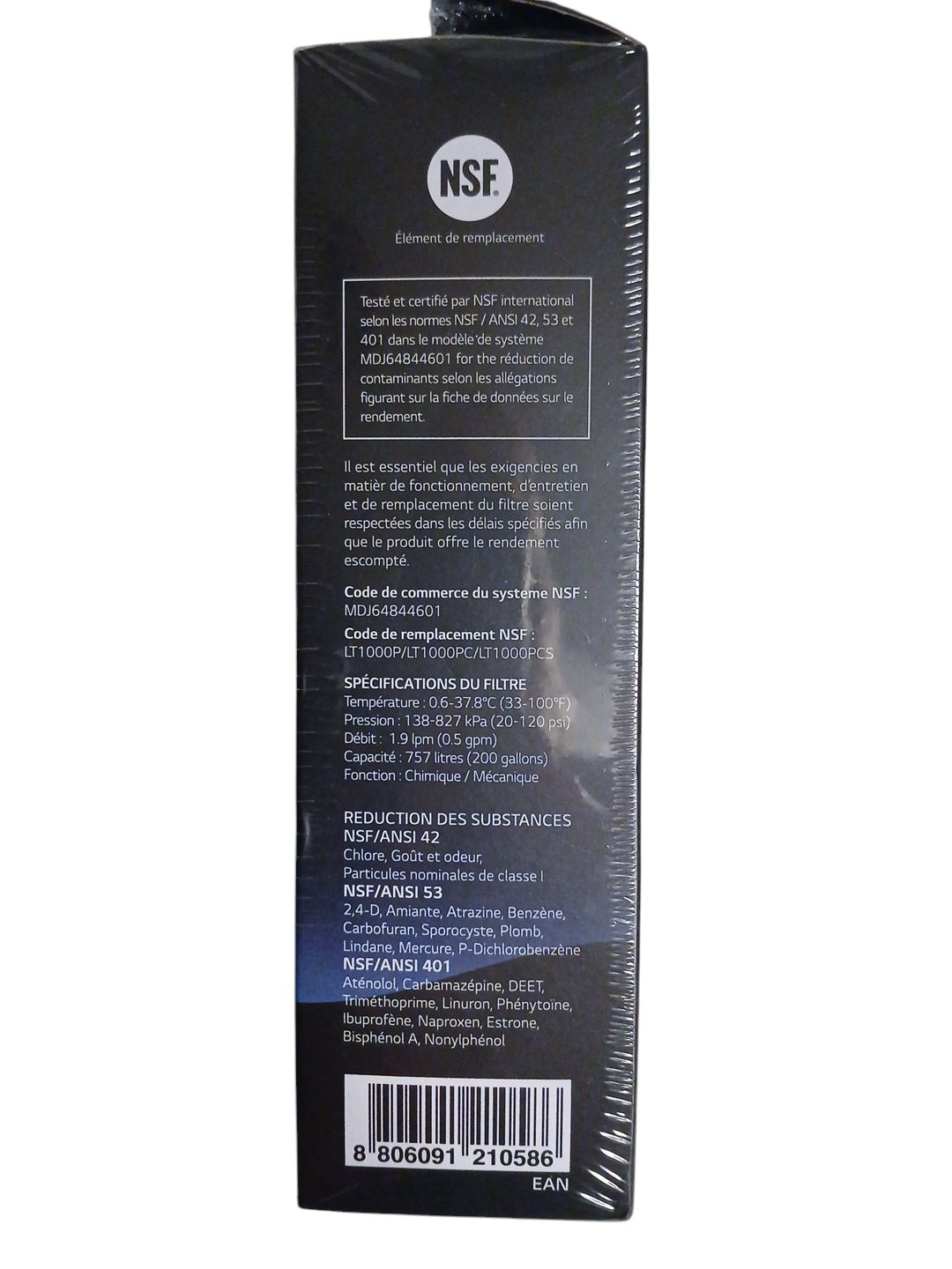 1 PACK GENUINE OEM LG LT1000P Water Filter Replacement Cartridge Authentic New
