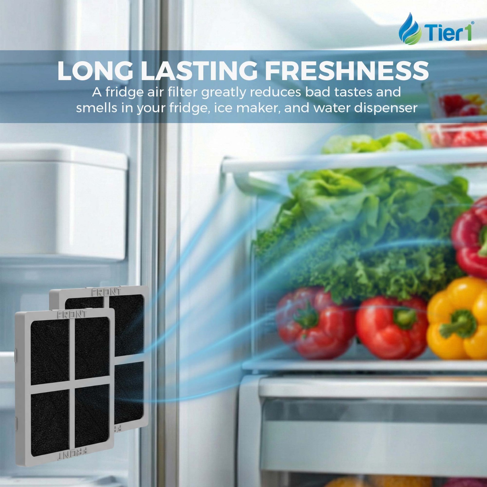 Fits LG LT700P & LT120F Comparable Refrigerator Water & Air Filter Comb