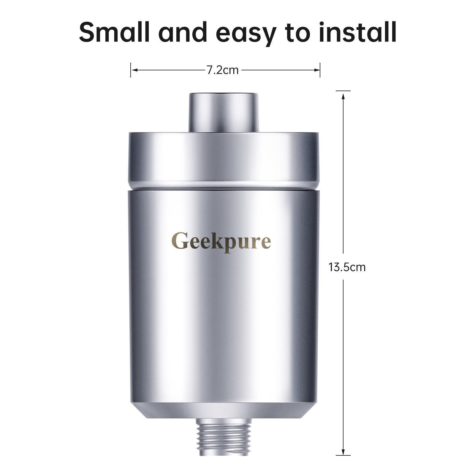 Geekpure 5-stage Shower Filter Reduces Chlorine Odor Rust Improves Skin