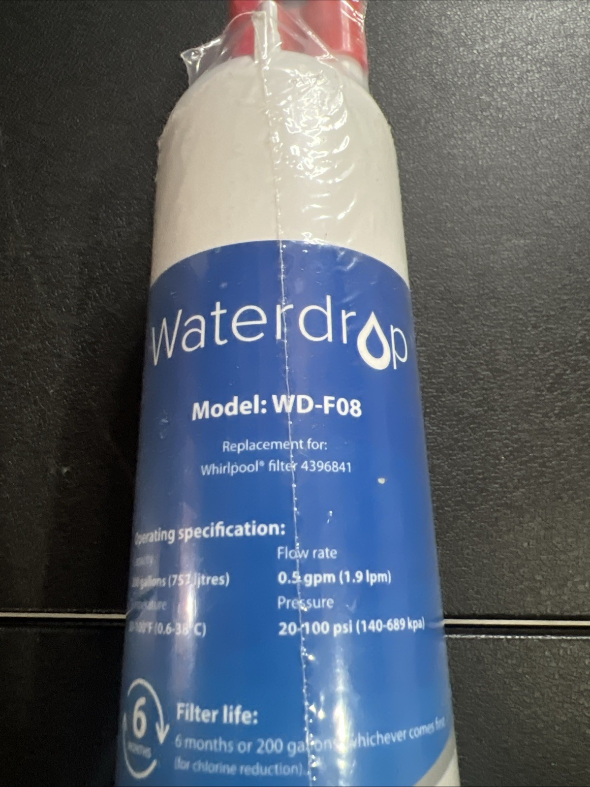 Waterdrop WD-F08 Refrigerator Water Filter, Fits Kenmore® 46-9083, 46-90309