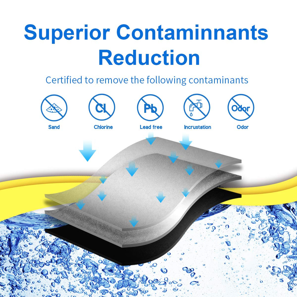 Fit for GE SmartWater MWF MWFP HDX FMG-1 RWF0600A EXCELPURE Water Filter 4 Pack