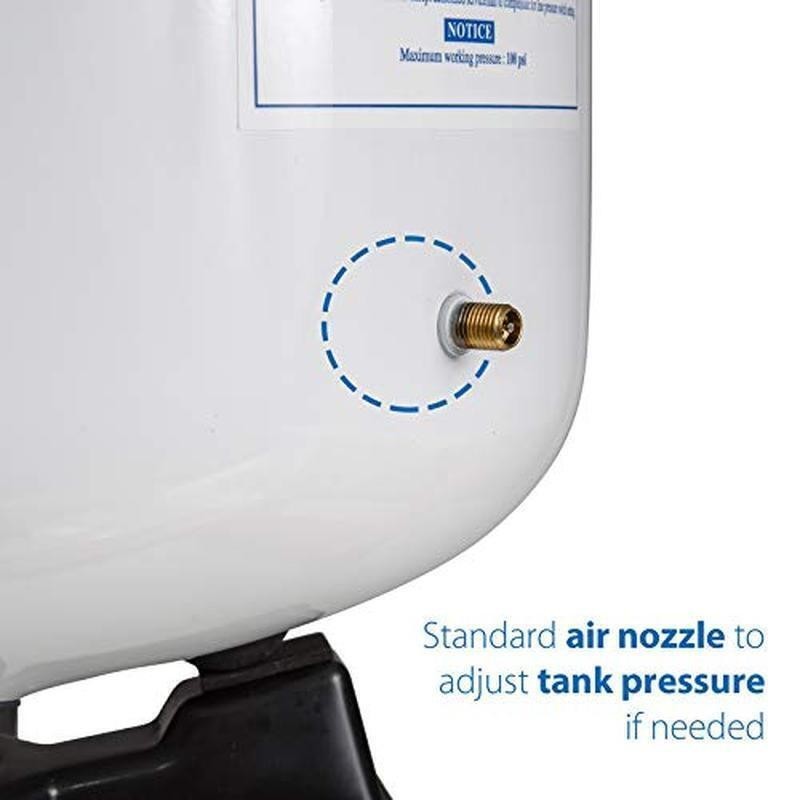 Pressurized Water Storage Tank 4 Gallon NSF Stainless Steel Valve RO Systems New