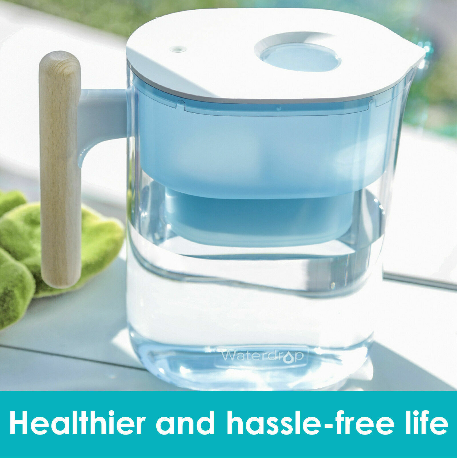 Waterdrop Chubby 10-Cup Water Filter Pitcher with 4 Filter,NSF Certified,200 Gal