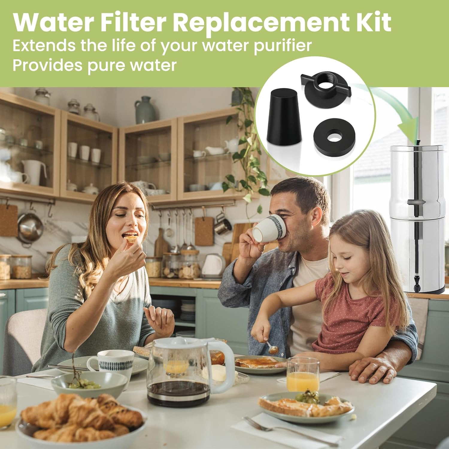 Replacement Kit for Berkey Water Filter System Elements,Suited for Berkey Gra…