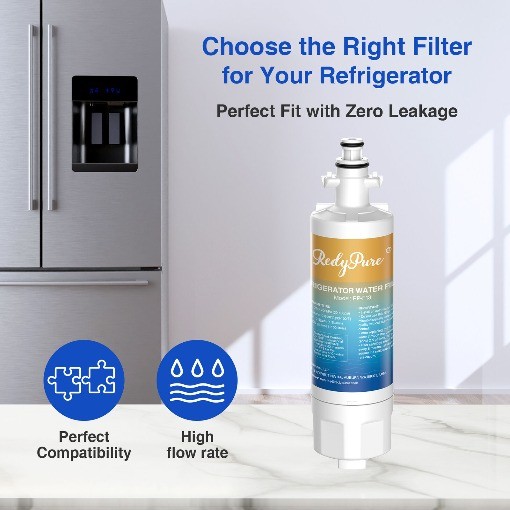 6 Pack Redypure Refrigerator Water Filter Replacement For LG LT700P, ADQ36006101
