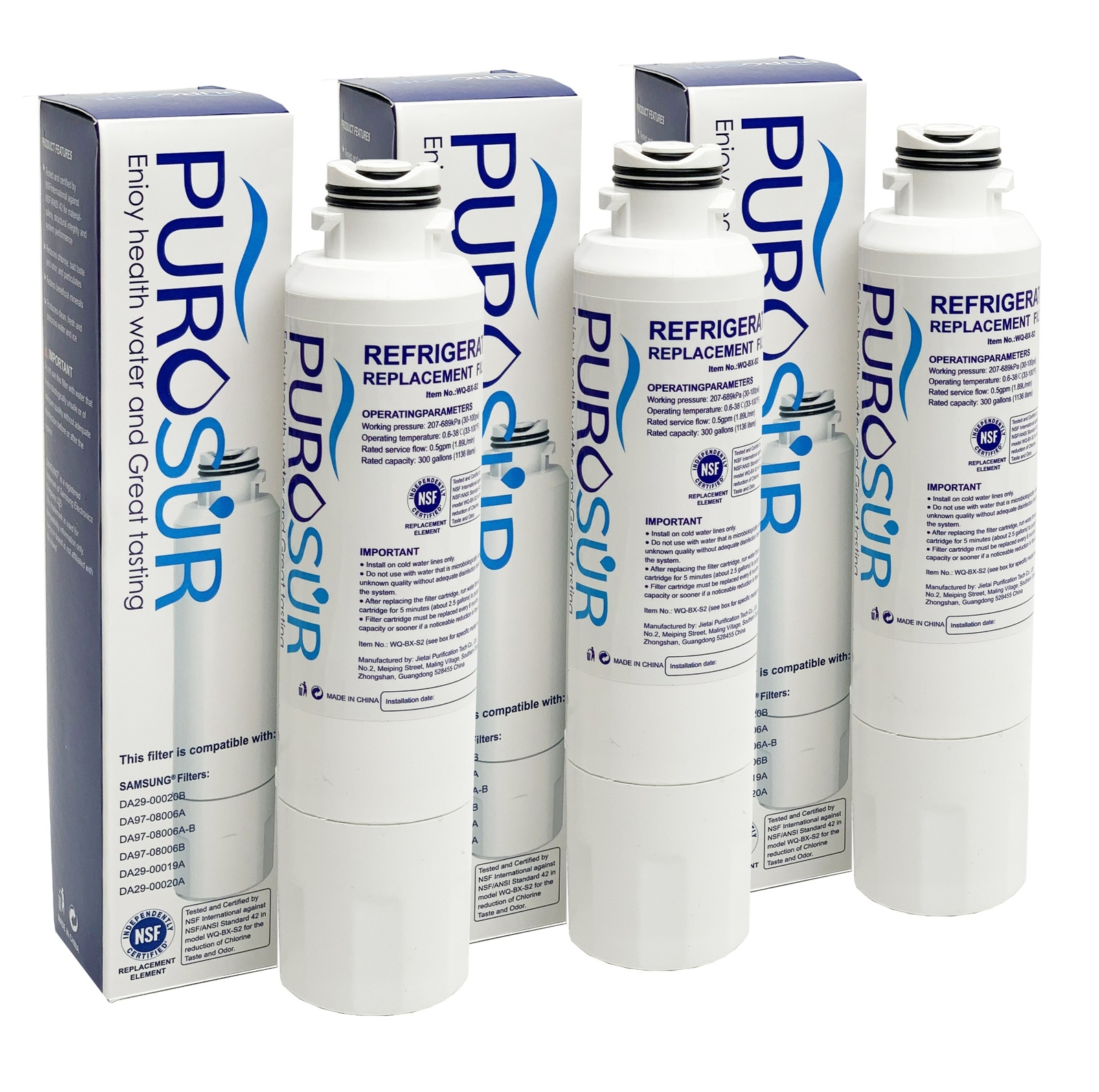 DA29-00020B for Samsung HAF-CIN/XME HAF-CIN-EXP 46-9101 Water Filter 3 pack