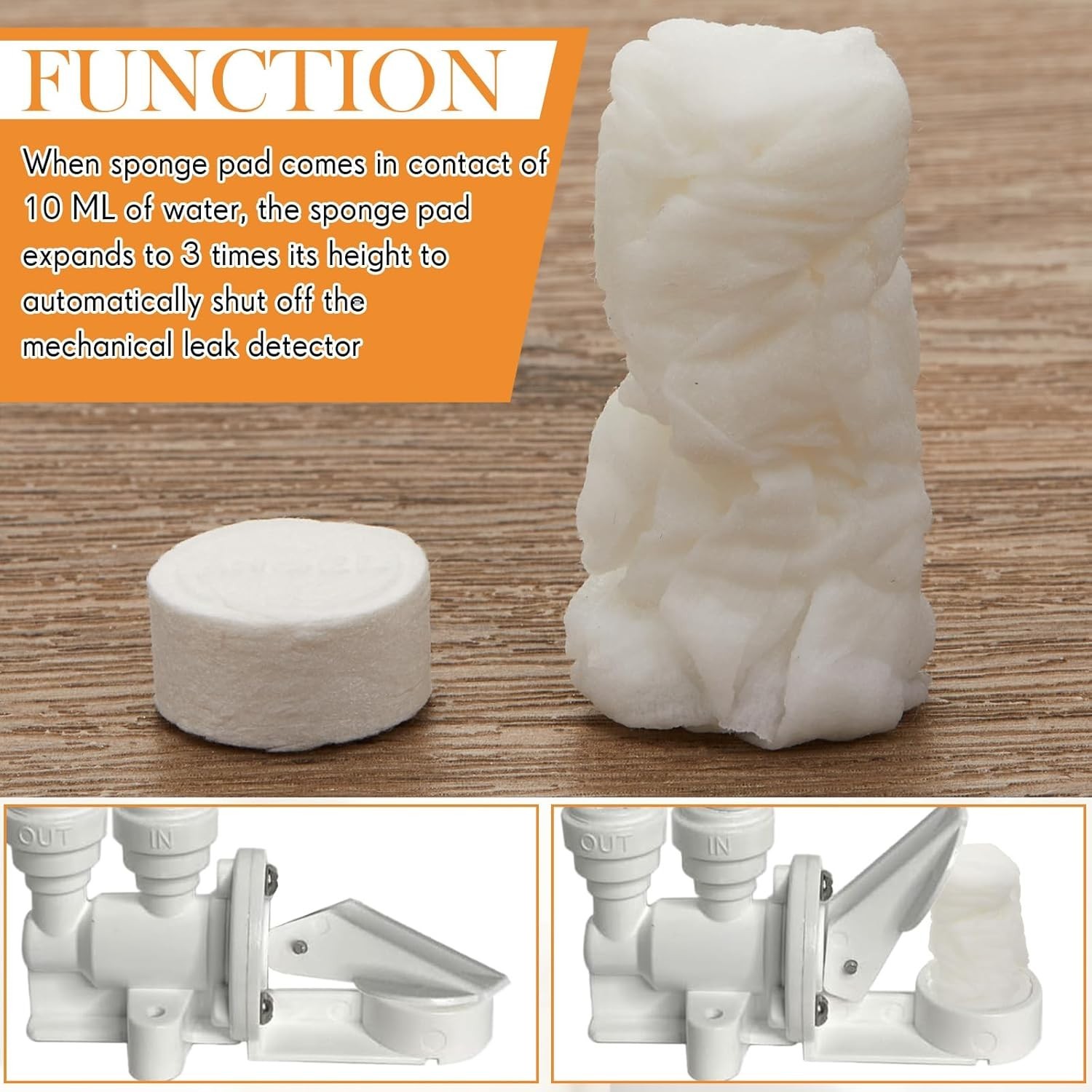 18mm Cotton Leak Detector Replacement Pads – 10 Pcs for Water Filtration Safety