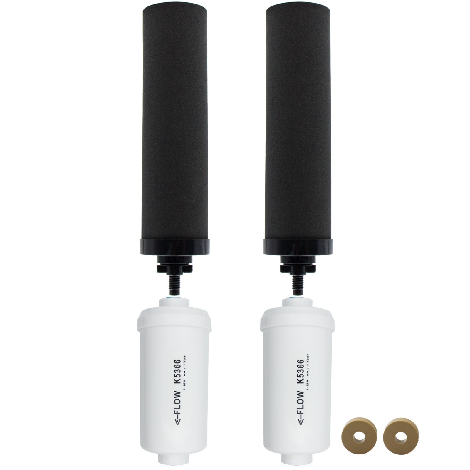 Gravity Water Filter Replacement Combo Pack for BB9-2 & PF-2 Fluoride Filters, C