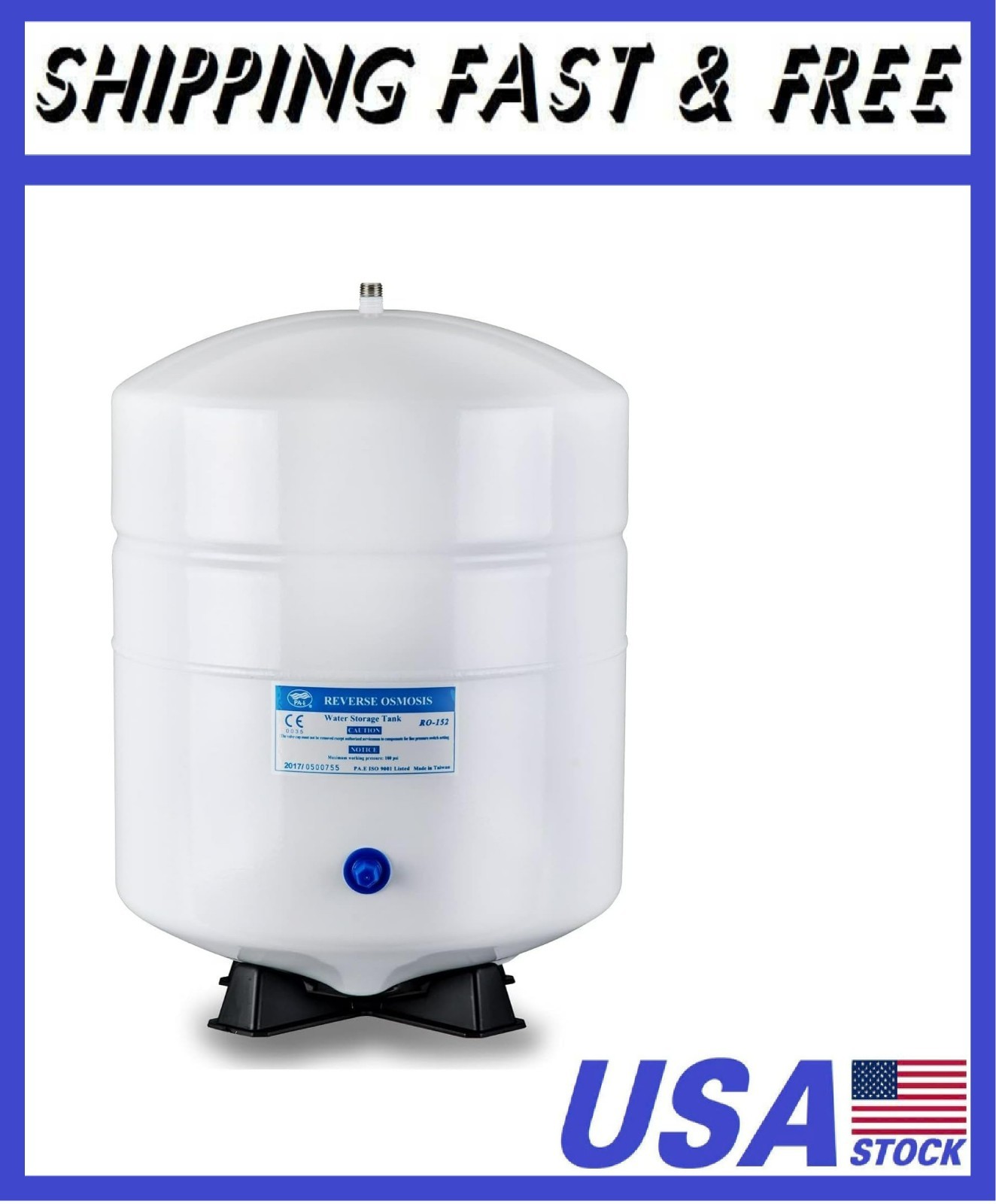 T55M 5.5 Gallon Residential Pre-Pressurized Water Storage Tank for Reverse