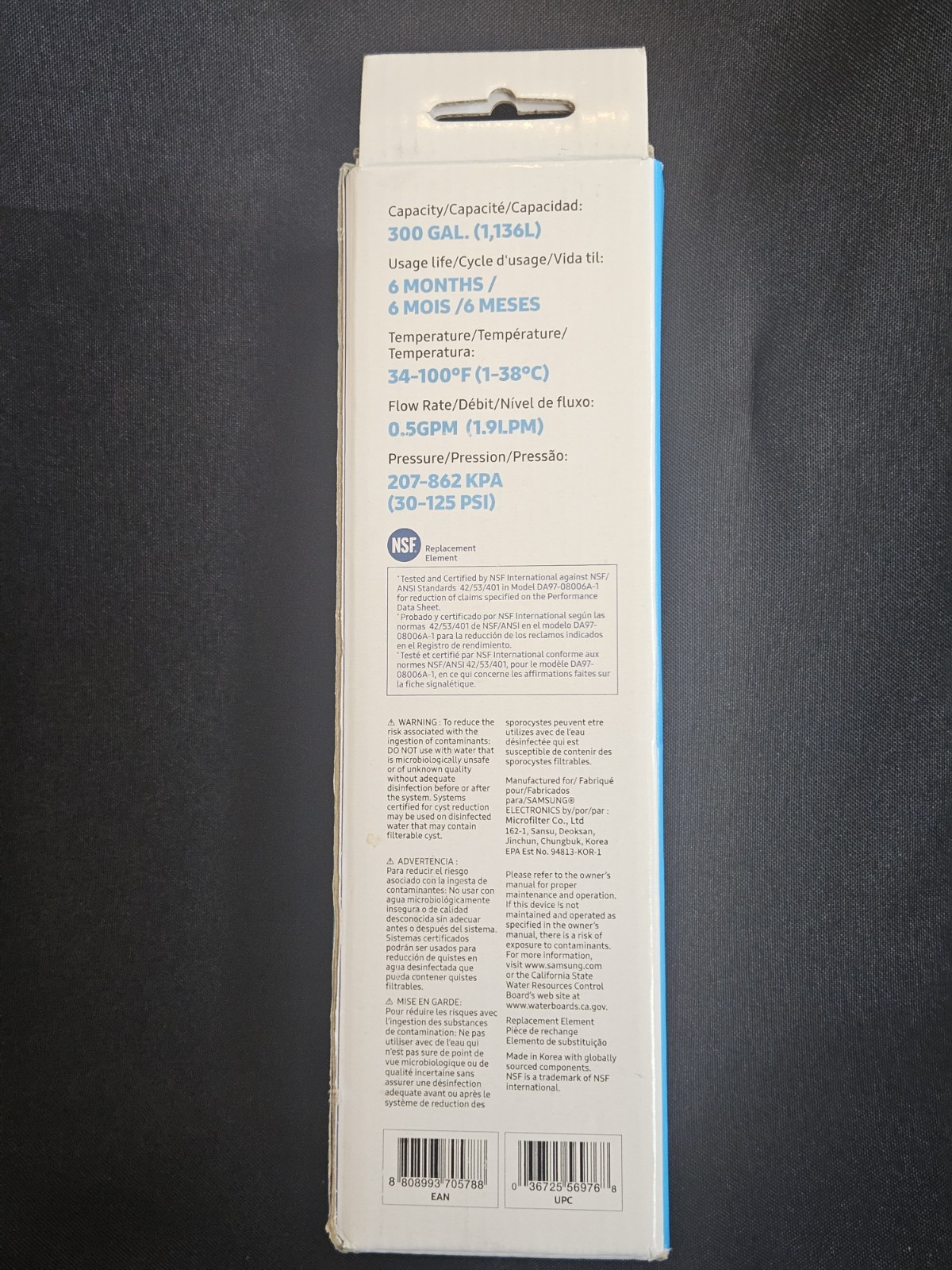 Samsung DA29-00020B HAF-CIN/EXP Refrigerator Water Filter Replacement Cartridge