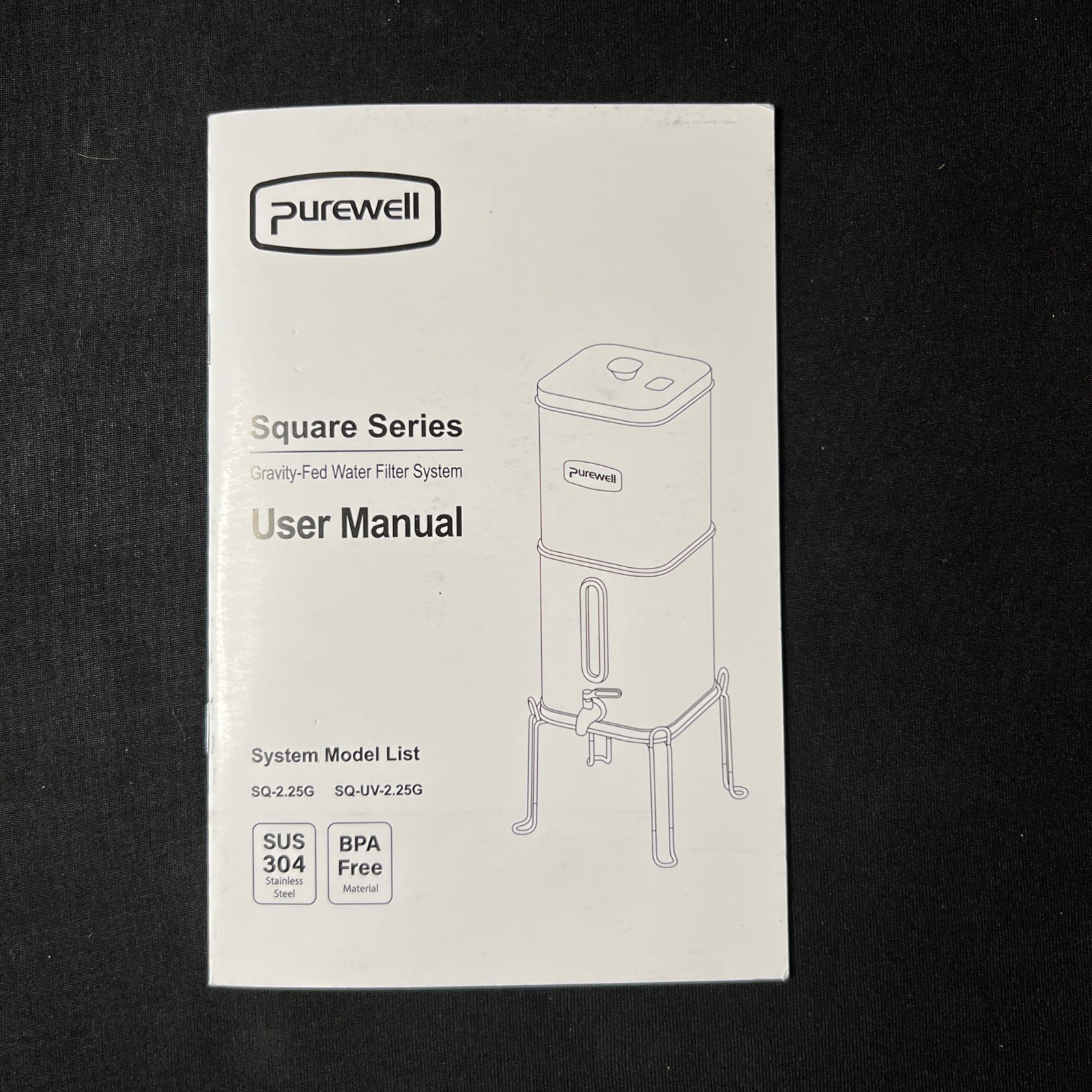 Purewell 2.25G Gravity Water Filter System with Water Level Window Open Box DEAL