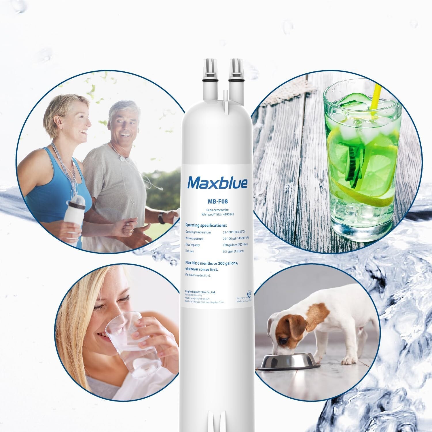 Maxblue MB-F08 Refrigerator Filter, Replacement for Kenmore® 46-9083,46-9030 (2)