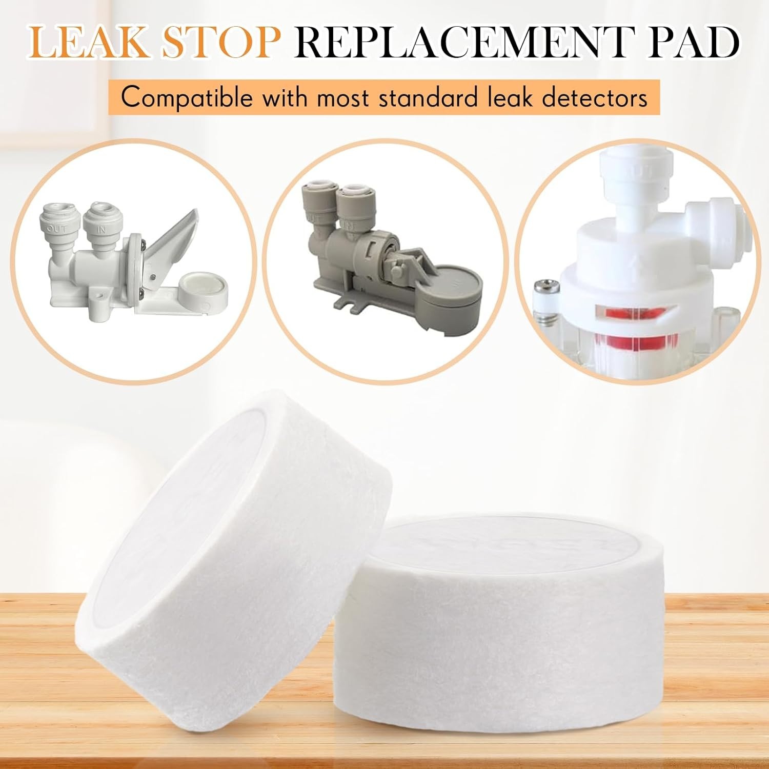 18mm Cotton Leak Detector Replacement Pads – 10 Pcs for Water Filtration Safety