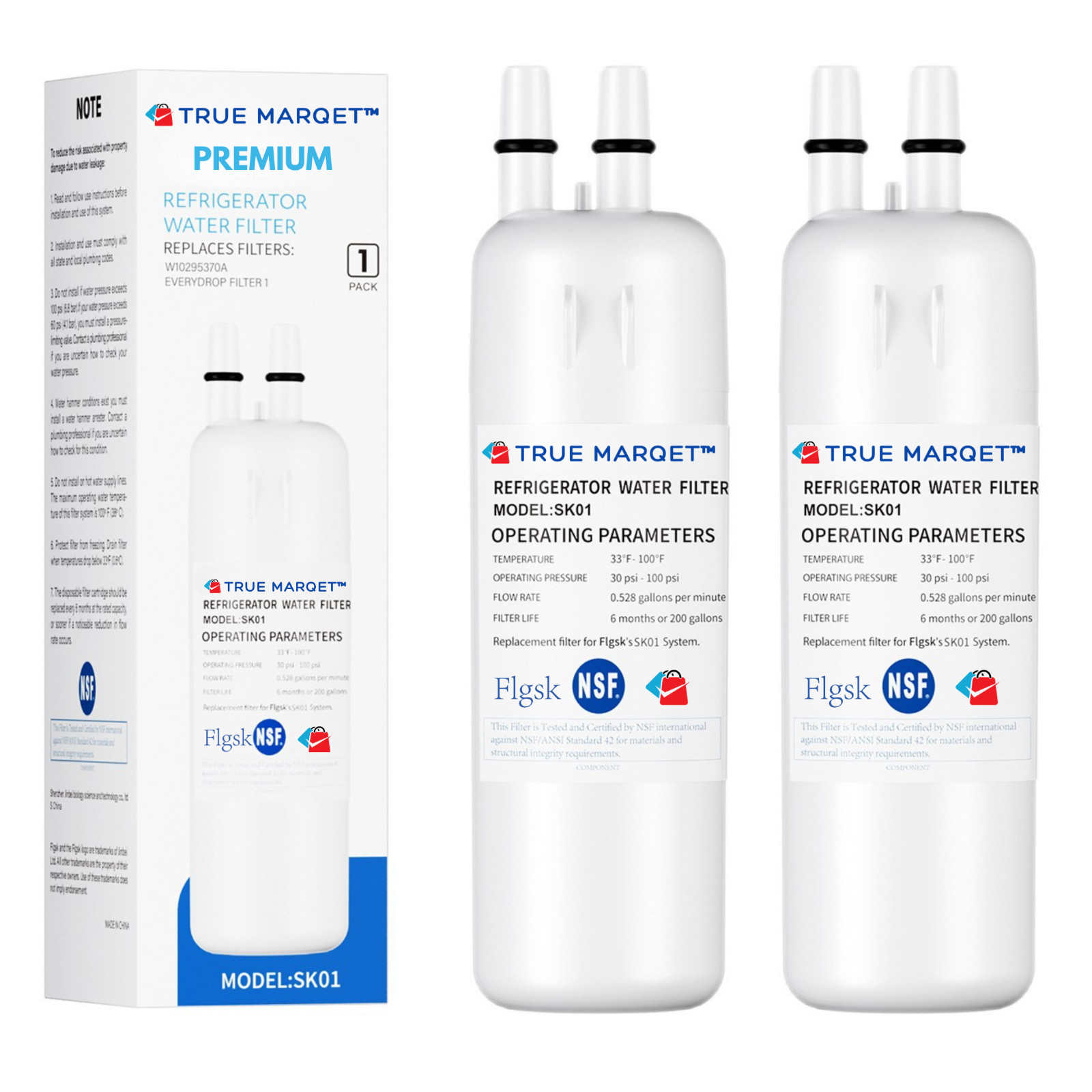 (BULK DISC) Fridge Filters- EDR1RXD1, W10295370A, Filter 1, 9081, 9930, KAD1RXD1