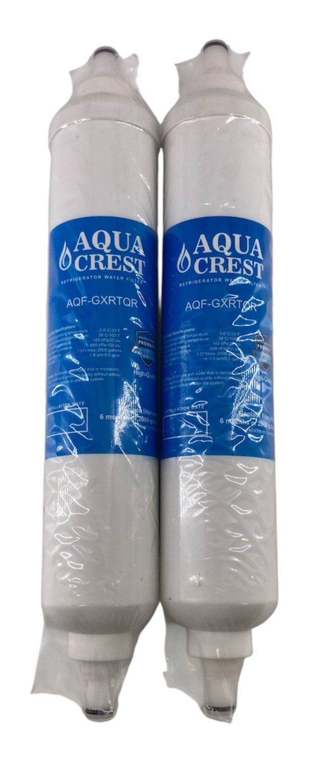 AQUA CREST GXRTQR Inline Water Filter, NSF Certified, Replacement for GE® 2PK