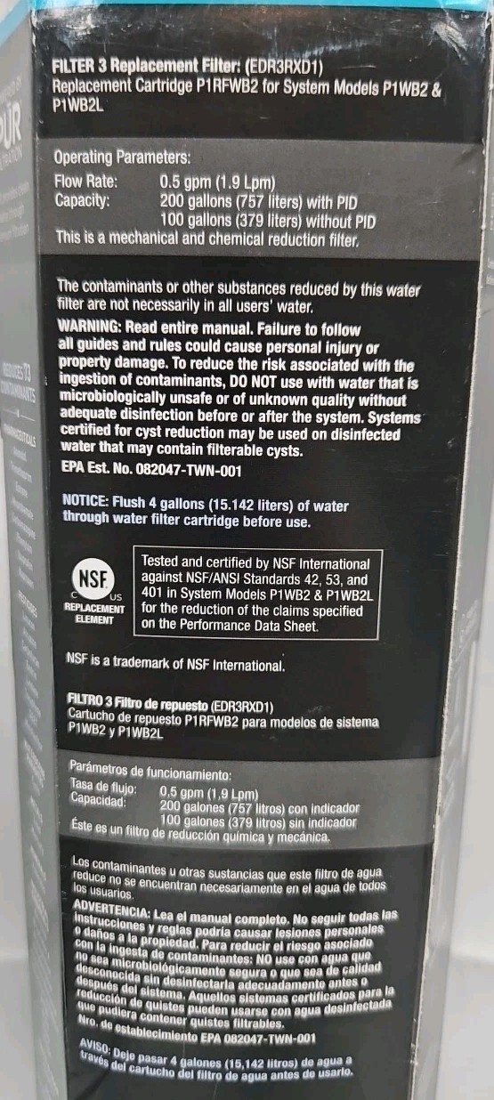 Εvery Drop Refrigerator Ice & Water Filter ΕDR3RXD1 Everydrop New In Box