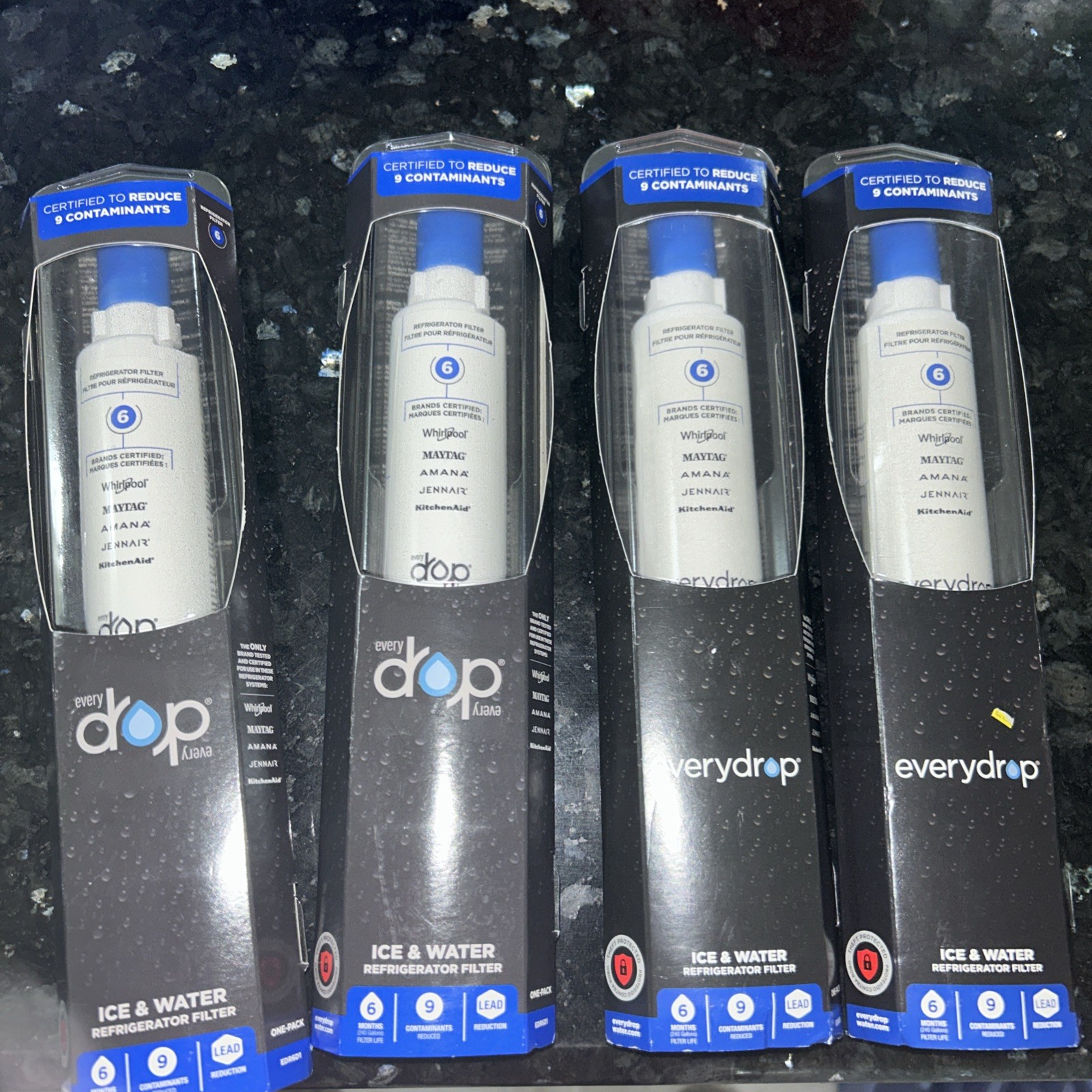 Lot of 4 EDR6D1 Everydrop Refrigerator Ice & Water Filter 6 Replacement NIB