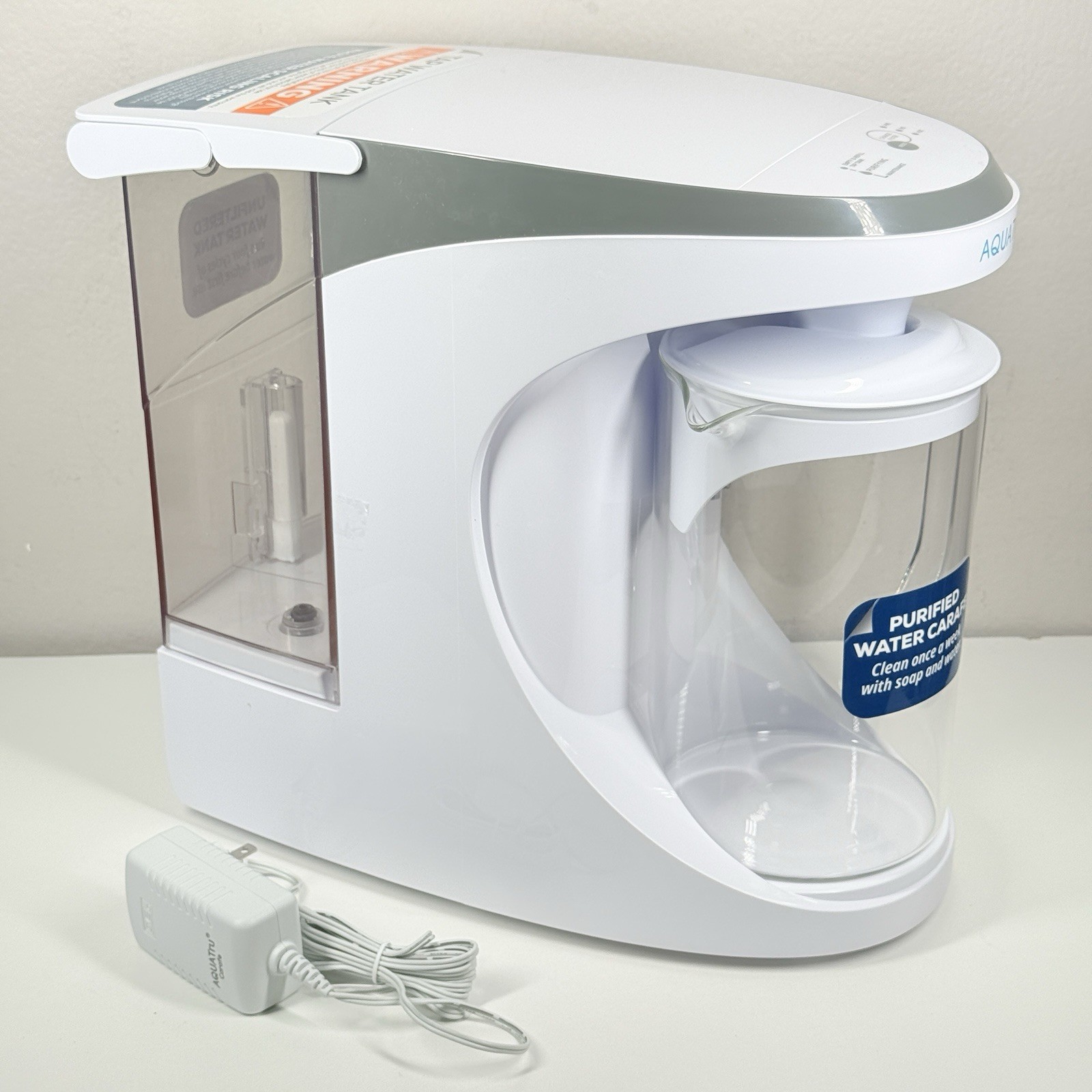 AQUATRU Carafe Countertop Reverse Osmosis Water Purifier No Filters Comes In Box