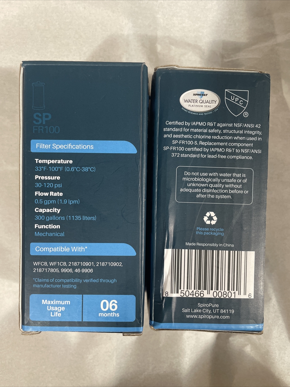 Two Spiropure Frigidaire/Kenmore Refrigerator Water Filter SP-FR100 Ships N Day