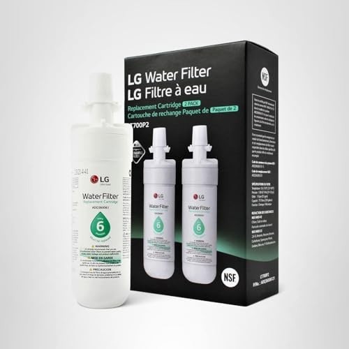 LG LT1000P2 6-Month / 200 Gallon Refrigerator Replacement Water Filter 2 PACK
