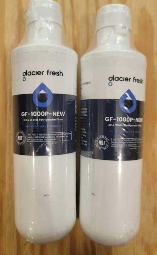 2 PACK Glacier Fresh Refrigerator Water Filter GF-1000P for LT1000PC ADQ747935