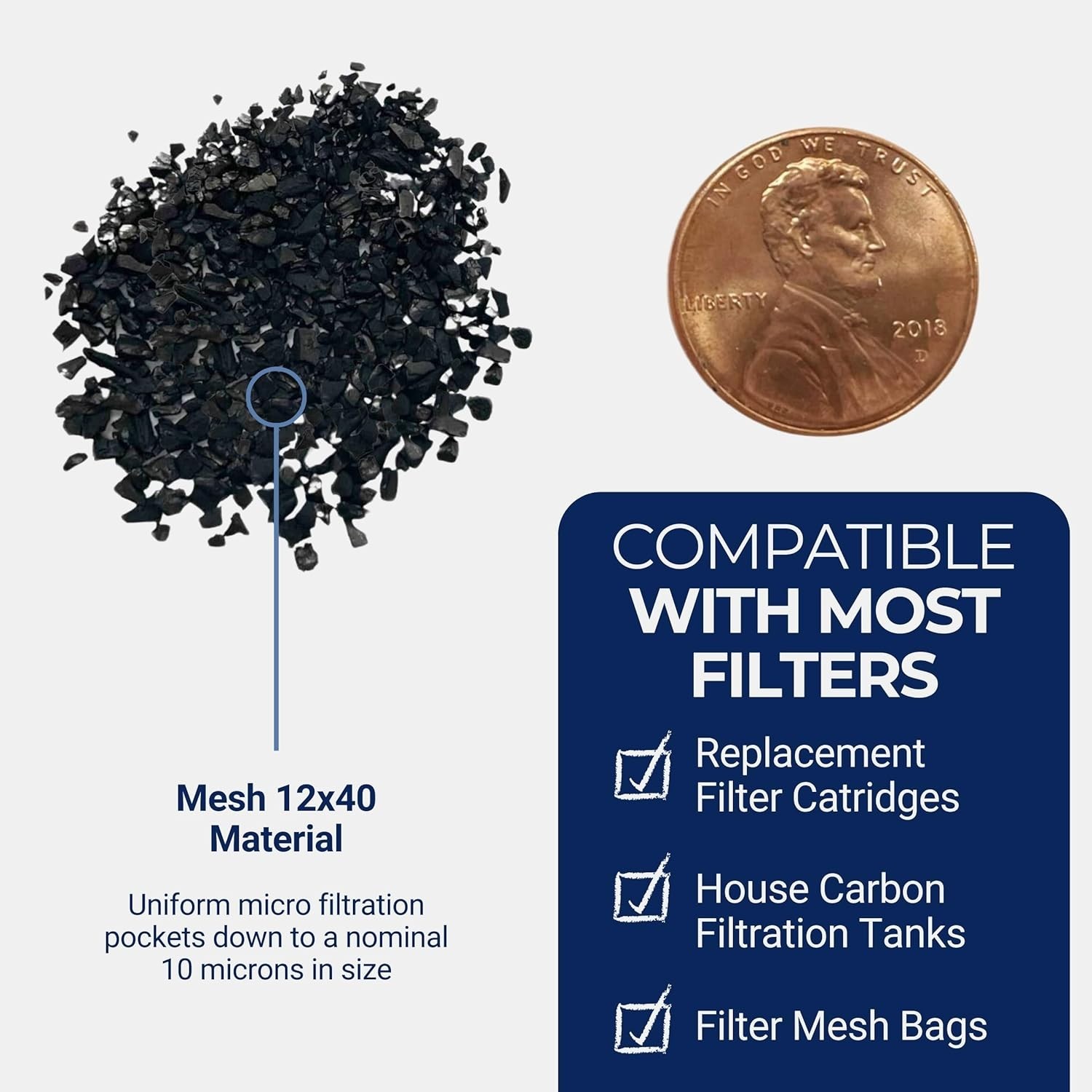 High-Performance Coconut Shell Activated Carbon – 1 lb for Clean Water