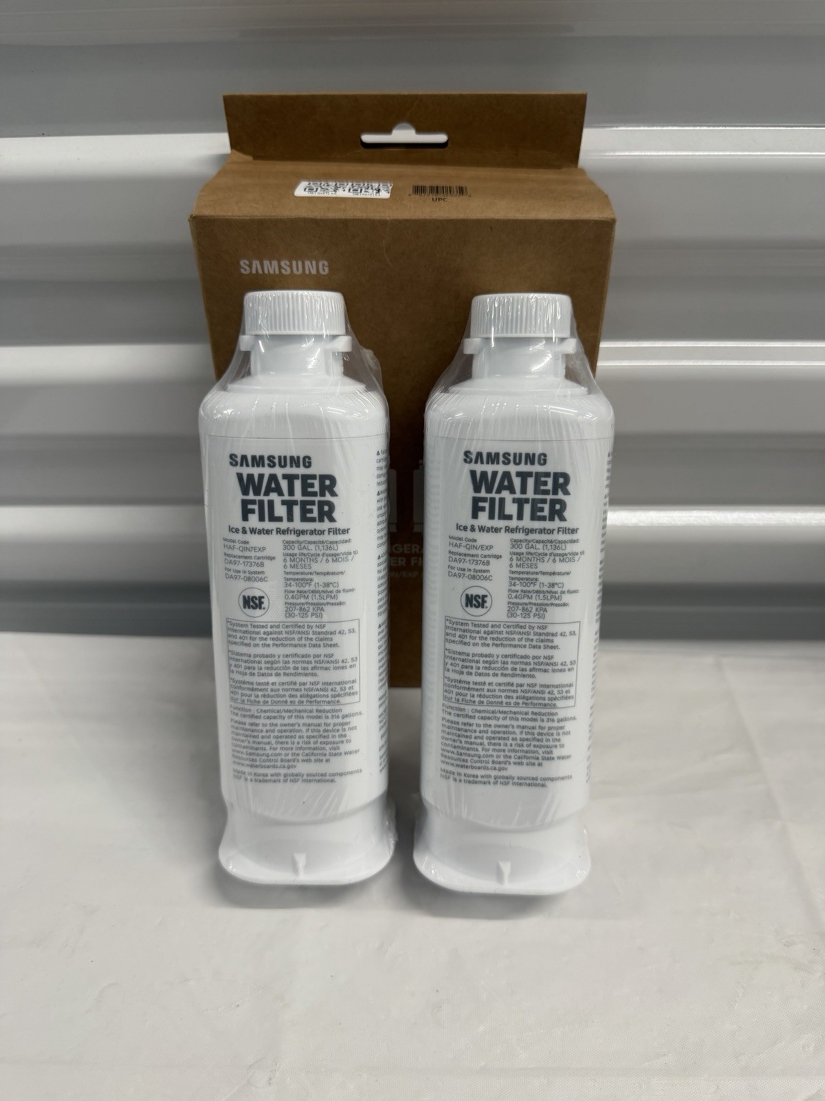 Samsung HAF-QIN/EXP Refrigerator Water Filter 2 Pack Genuine OEM
