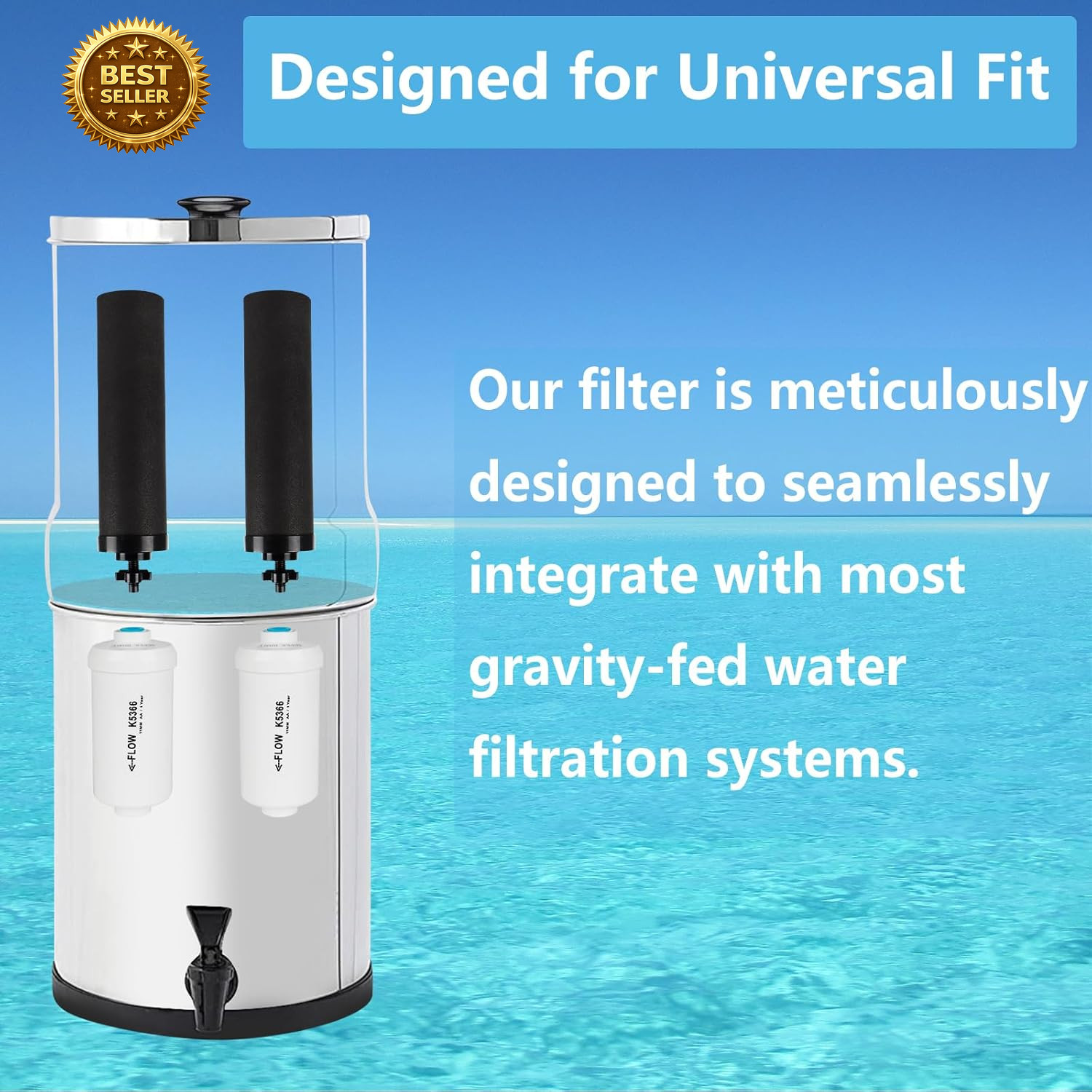 Gravity Water Filter Replacement Carbon Fluoride Combo 4 Pack Berkey